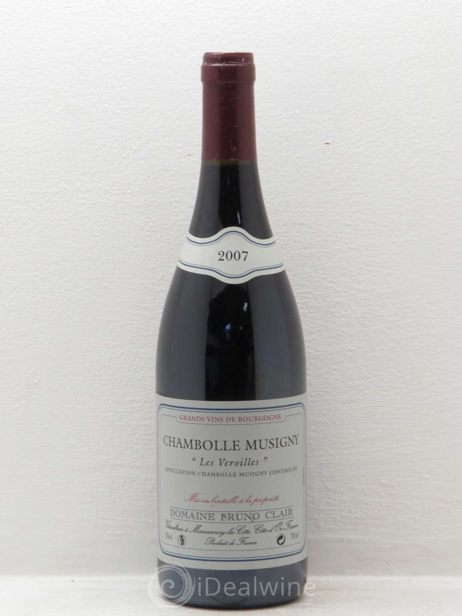 Chambolle-Musigny Les Veroilles Bruno Clair (Domaine) 2007 - Lot de 1 bouteille - 0