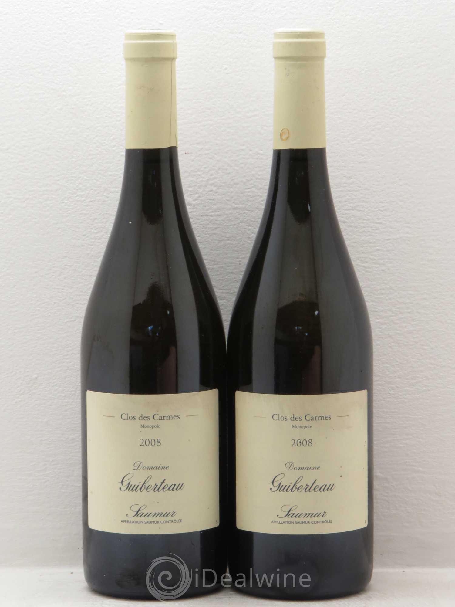 Saumur Domaine Guiberteau Clos des Carmes 2008 - Lotto di 2 bottiglie - 0