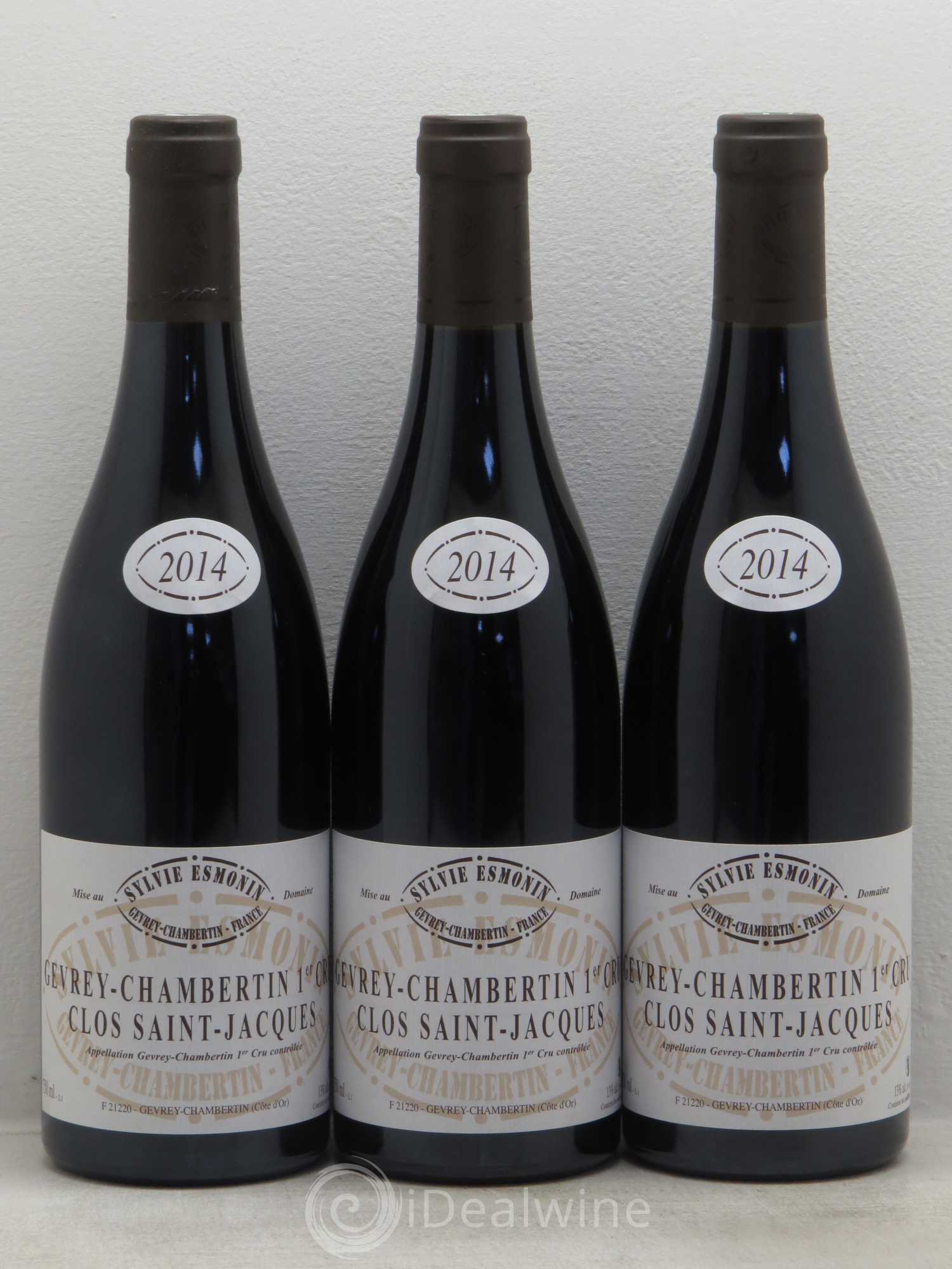 Gevrey-Chambertin 1er Cru Clos Saint Jacques Sylvie Esmonin 2014 - Lot de 3 bouteilles - 0