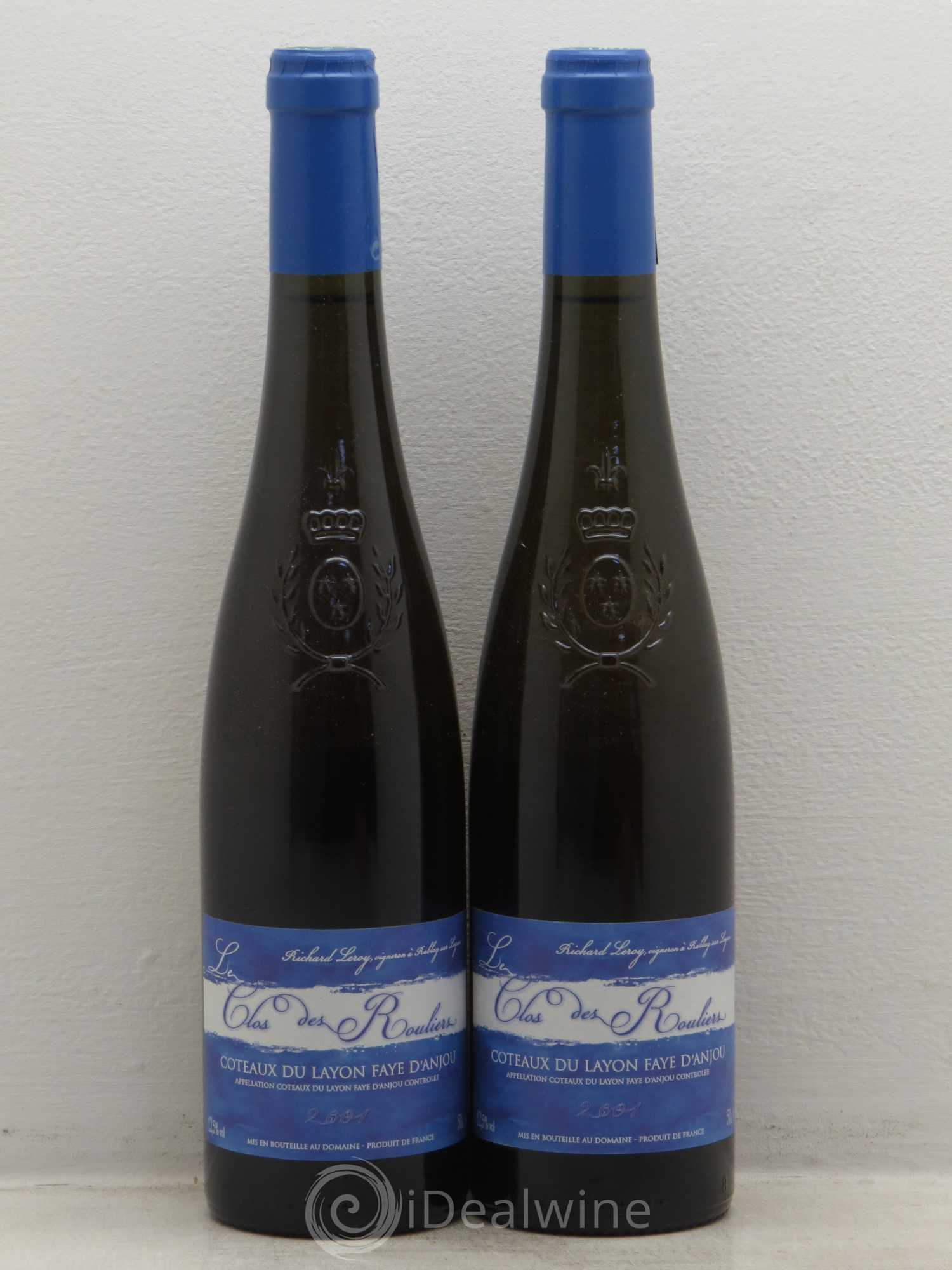Anjou Le Clos des Rouliers Richard Leroy 2001 - Lot de 2 bouteilles - 0