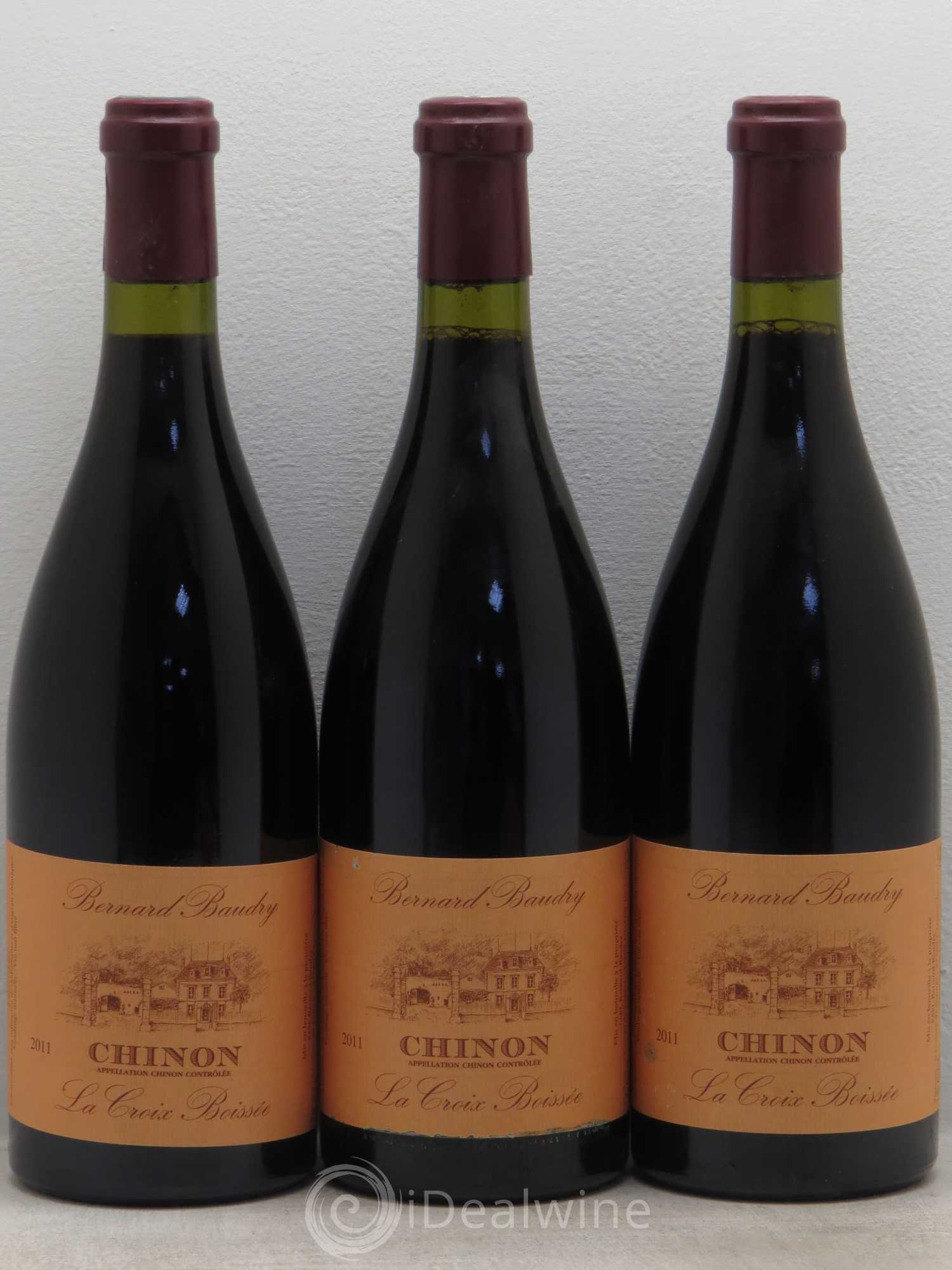 Chinon La Croix Boissée Bernard Baudry 2011 - Lot de 3 bouteilles - 0