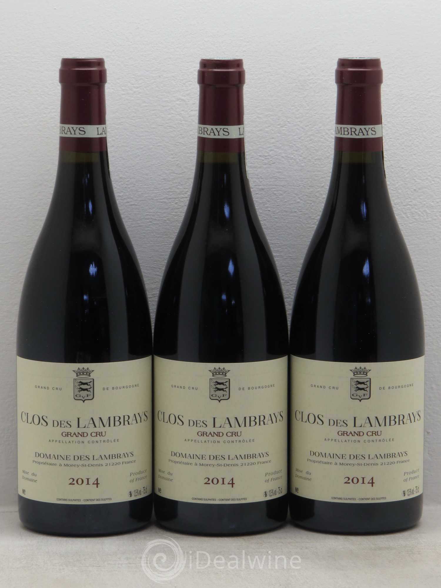Clos des Lambrays Grand Cru Domaine des Lambrays 2014 - Lot de 3 bouteilles - 0