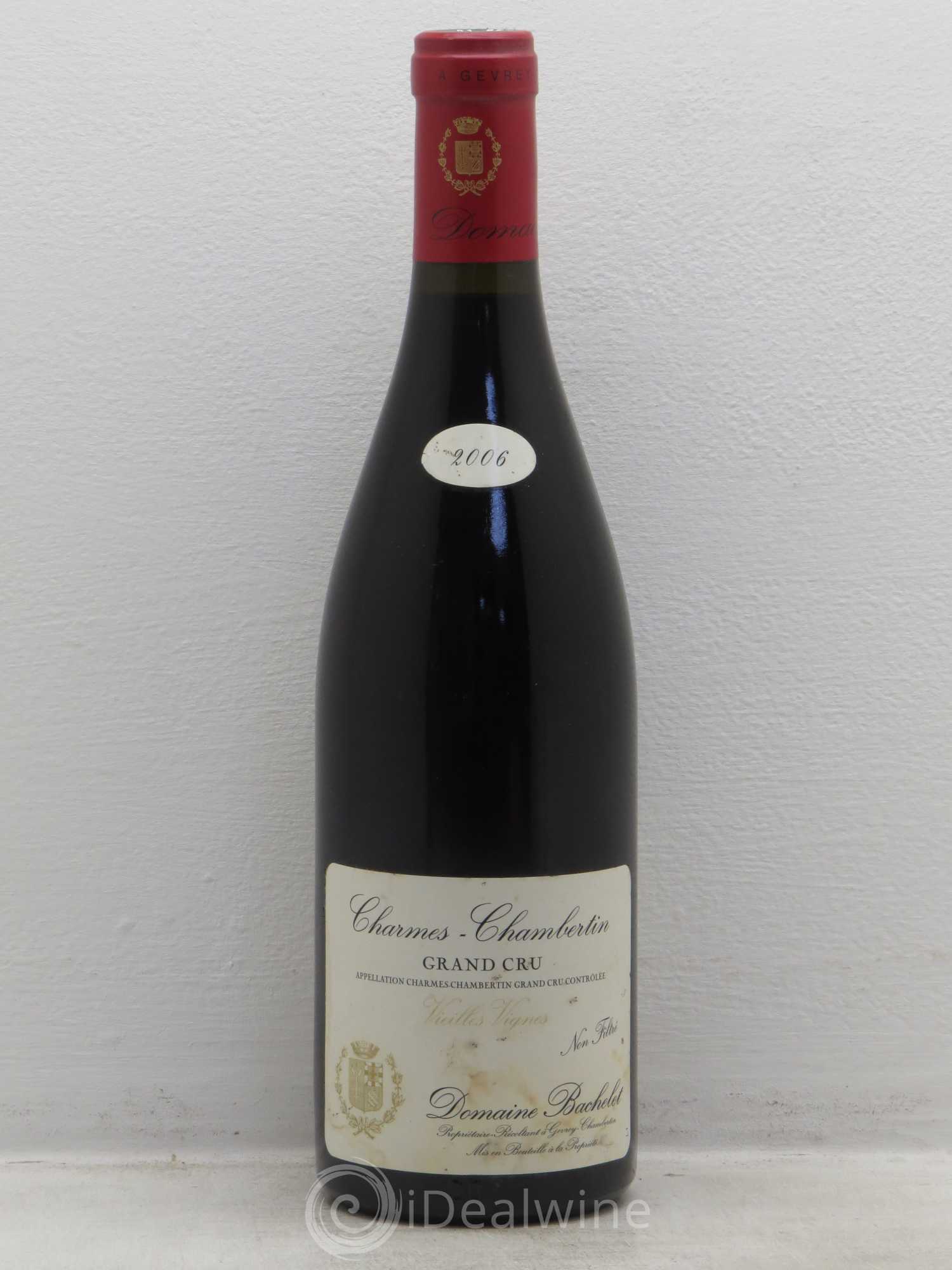 Charmes-Chambertin Grand Cru Vieilles Vignes Denis Bachelet (Domaine) Vieilles Vignes 2006 - Lot de 1 bouteille - 0