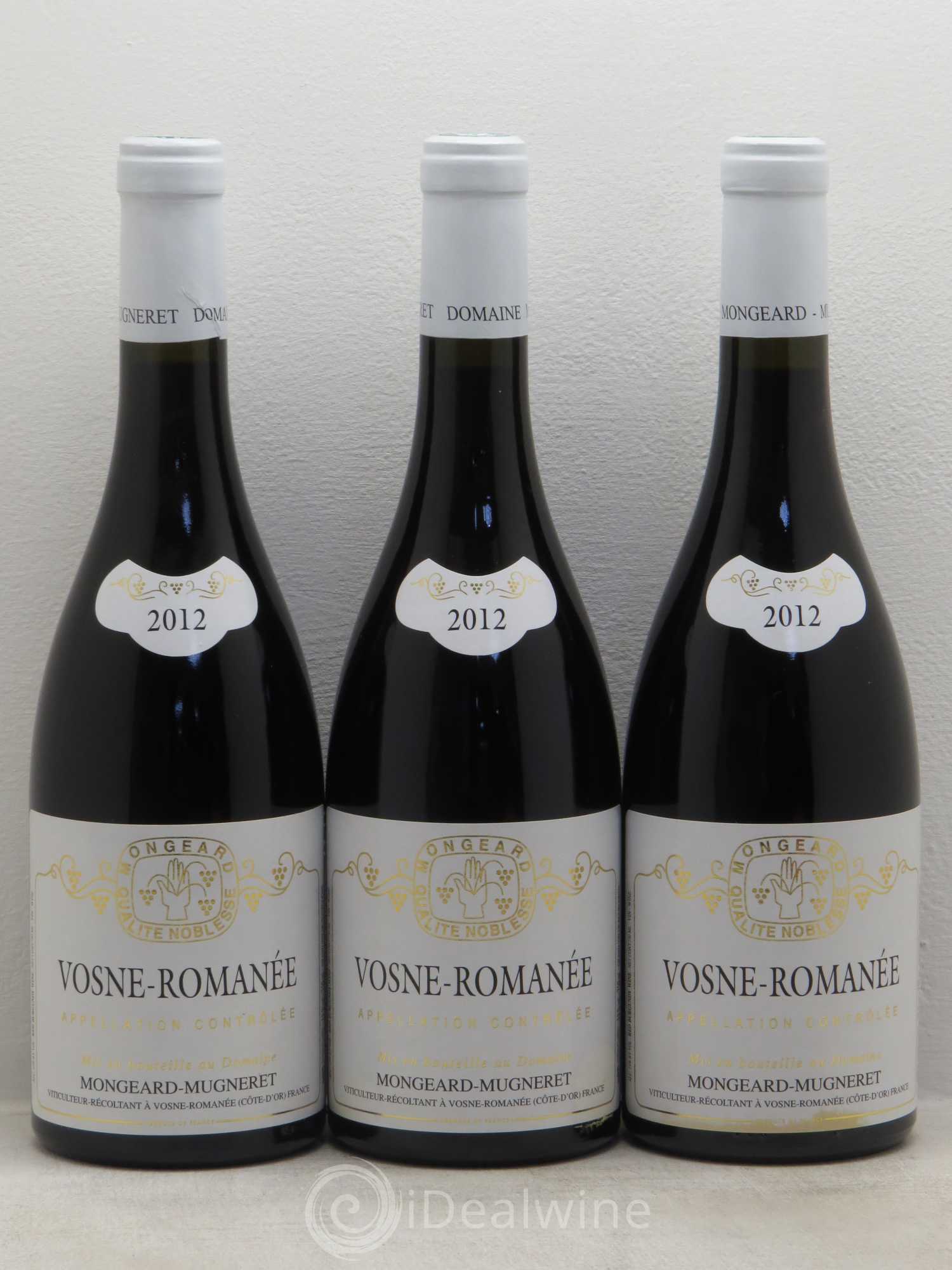Vosne-Romanée Mongeard-Mugneret (Domaine) 2012 - Lot de 3 bouteilles - 0