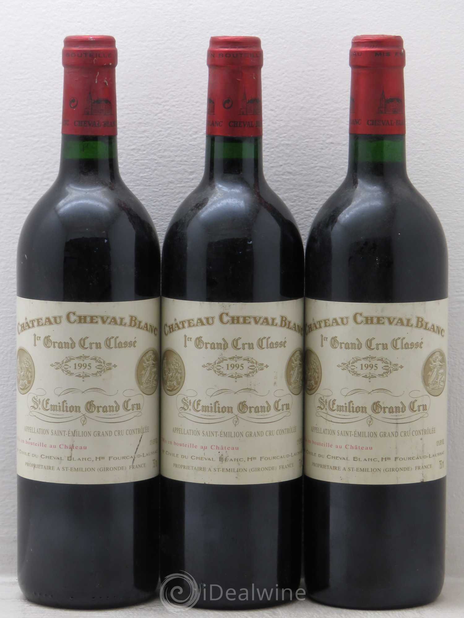 Château Cheval Blanc 1er Grand Cru Classé A 1995 - Lot de 3 bouteilles - 0