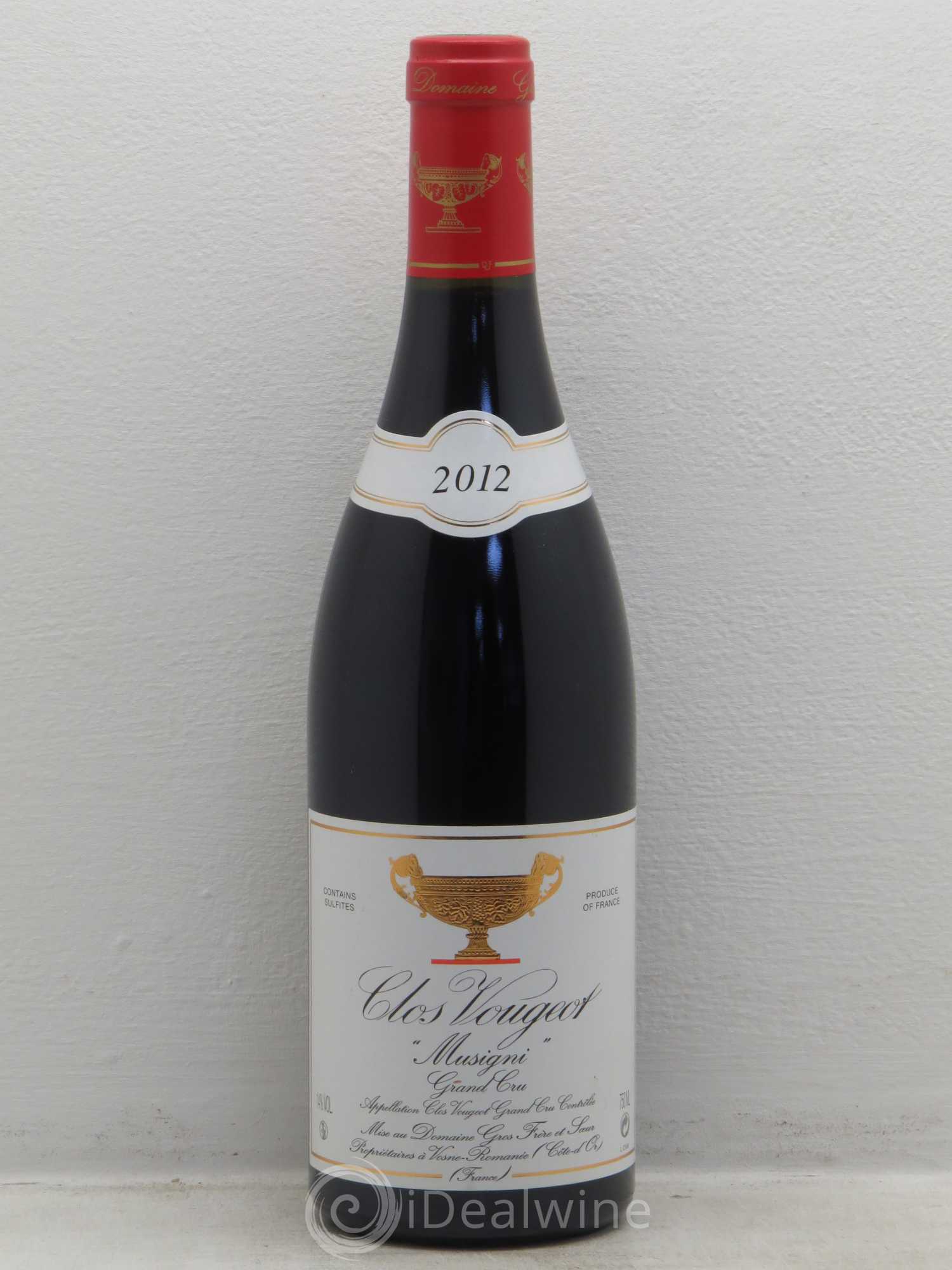 Clos de Vougeot Grand Cru Musigni Gros Frère & Soeur 2012 - Lot de 1 bouteille - 0