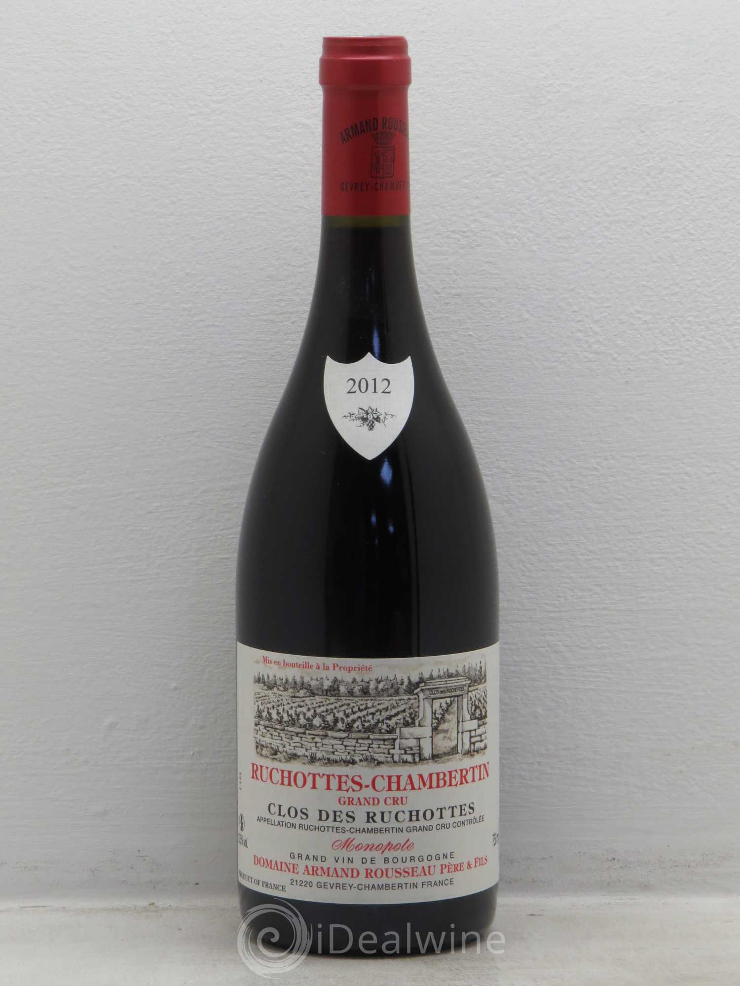 Ruchottes-Chambertin Grand Cru Clos des Ruchottes Armand Rousseau (Domaine) 2012 - Posten von 1 Flasche - 0
