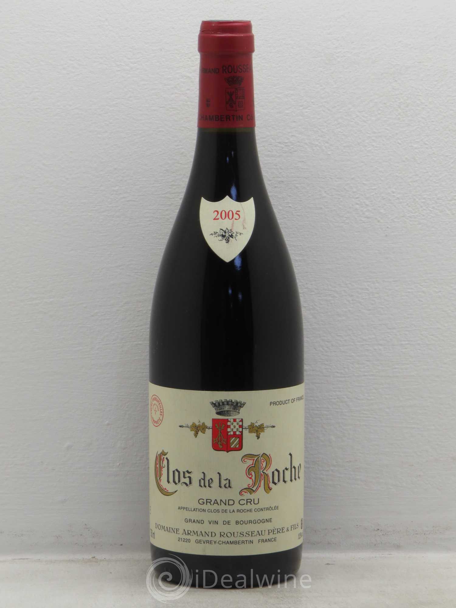 Clos de la Roche Grand Cru Armand Rousseau (Domaine) 2005 - Lot de 1 bouteille - 0