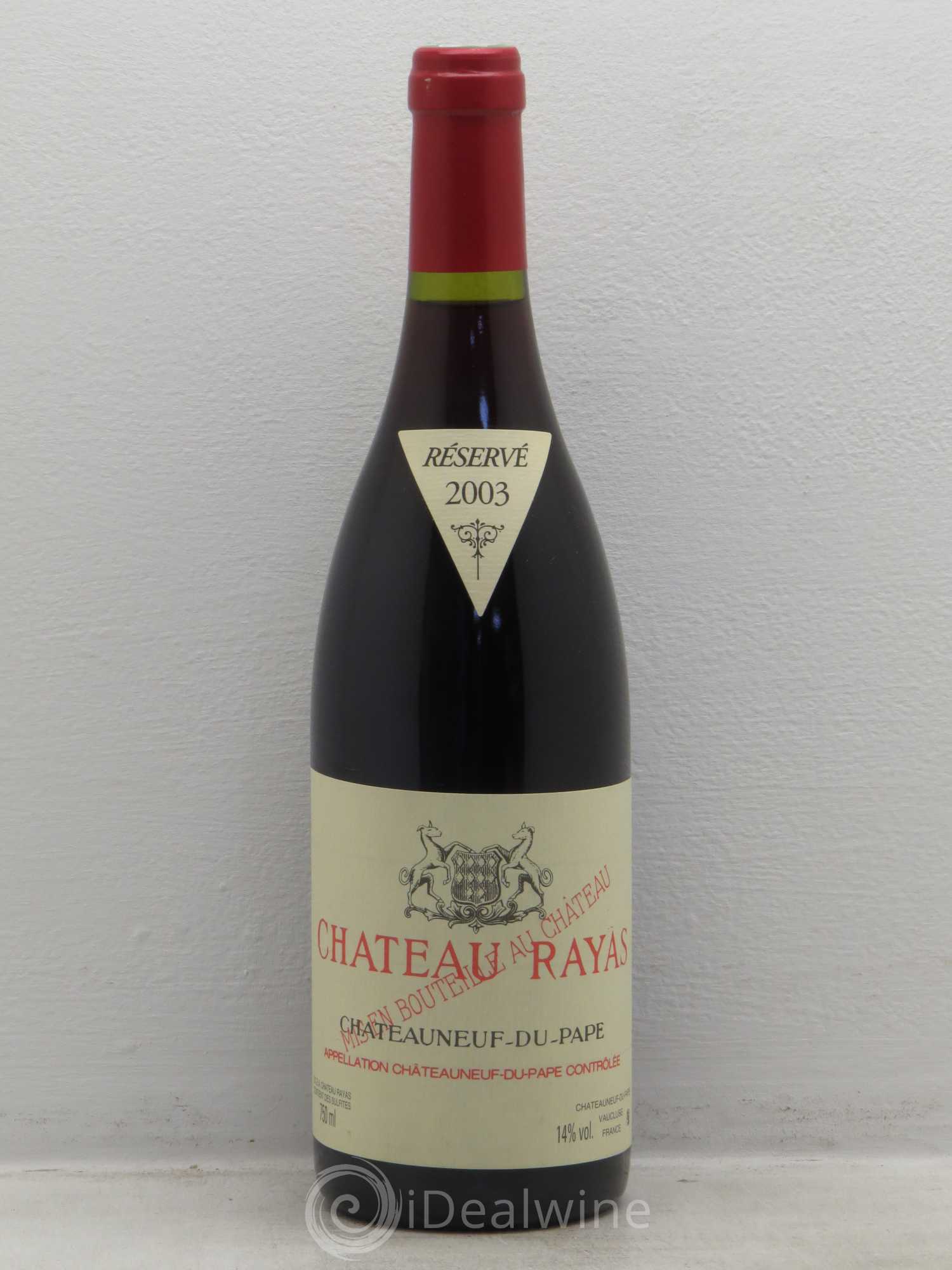 Châteauneuf-du-Pape Château Rayas Emmanuel Reynaud 2003 - Lot de 1 bouteille - 0