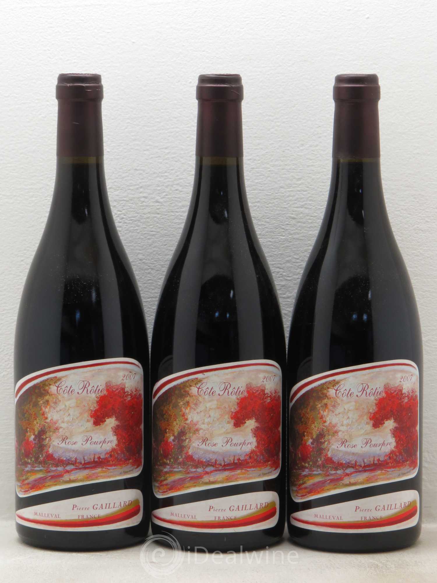Côte-Rôtie Rose Pourpre Pierre Gaillard 2007 - Lot de 3 bouteilles - 0