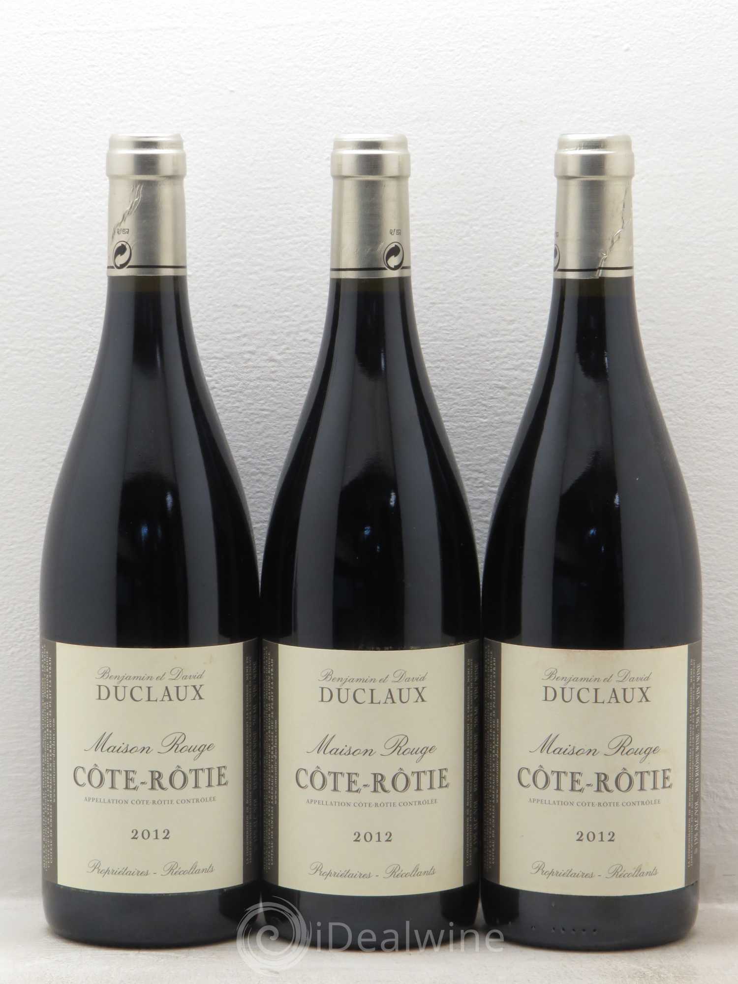 Côte-Rôtie Maison Rouge Domaine Duclaux 2012 - Lot de 3 bouteilles - 0