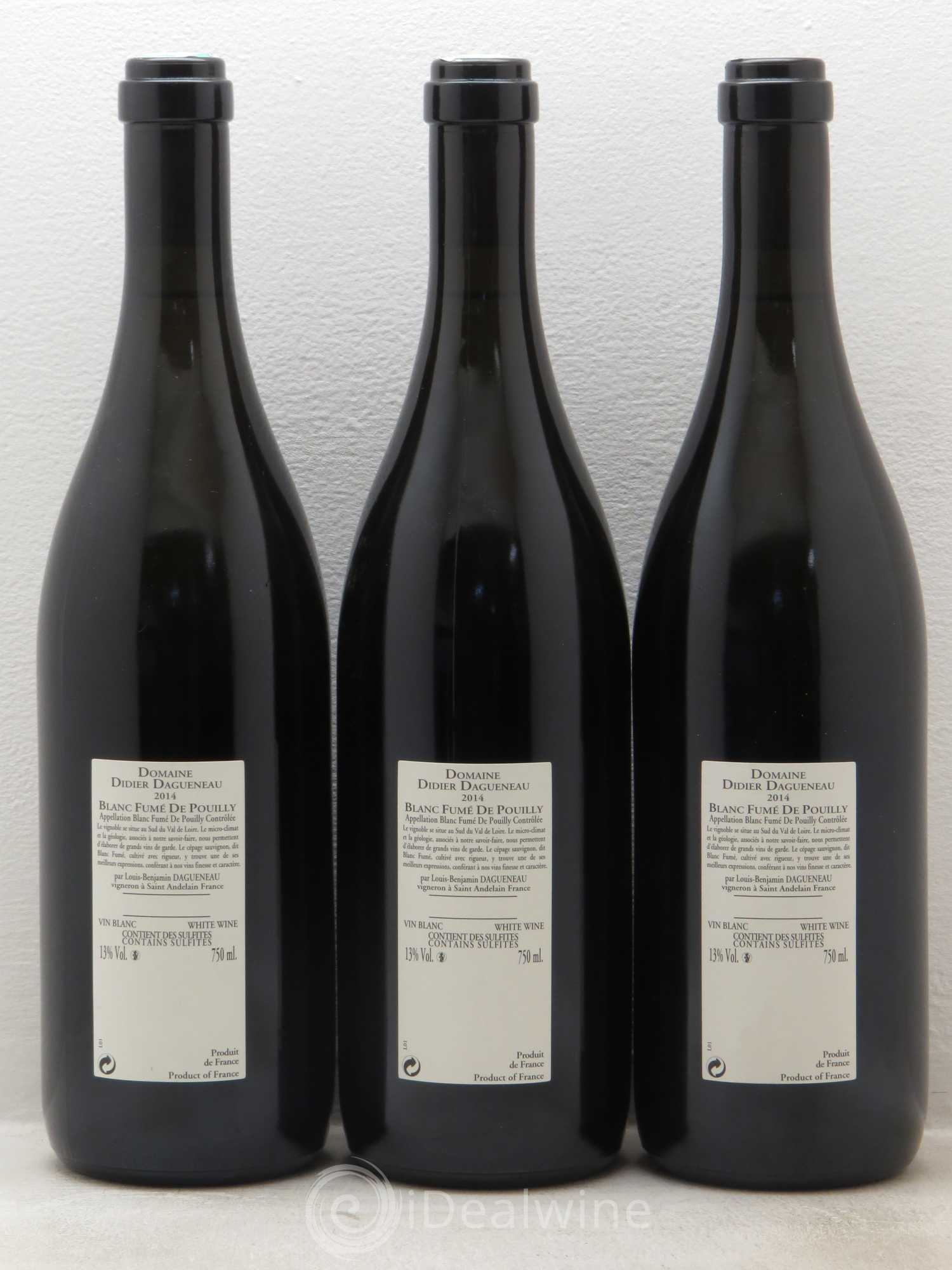 Vin de France (anciennement Pouilly-Fumé) Buisson Renard Dagueneau (Domaine Didier - Louis-Benjamin) 2014 - Lot de 3 bouteilles - 1