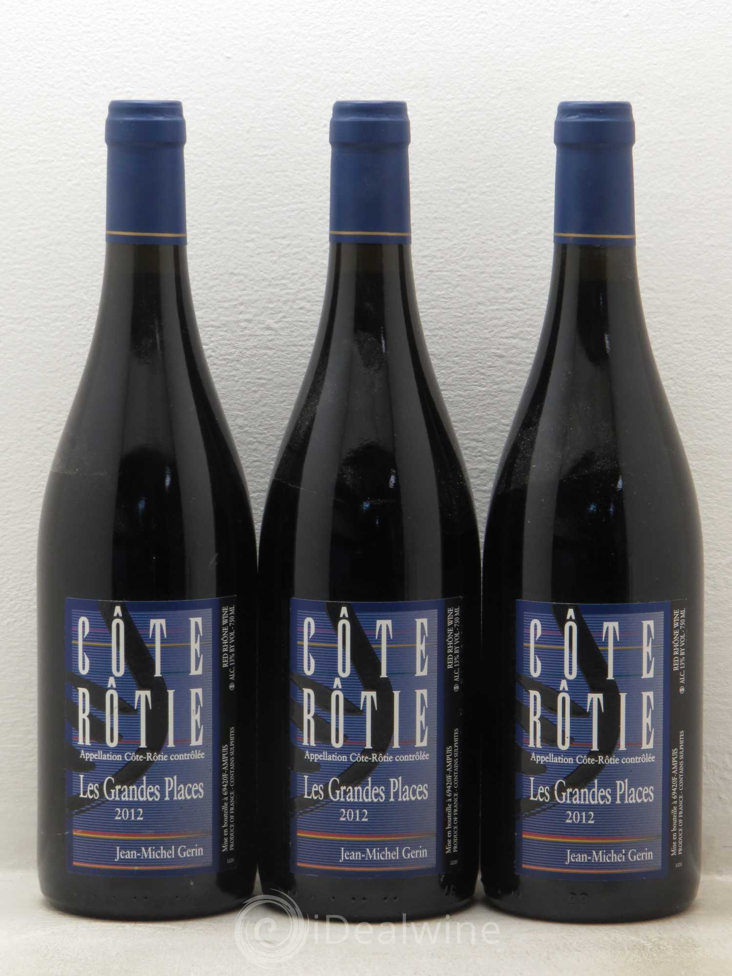 Côte-Rôtie Les Grandes Places Jean-Michel Gerin 2012 - Lot de 3 bouteilles - 0