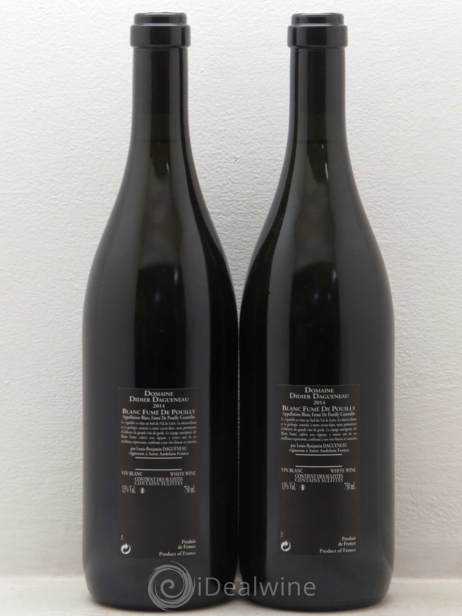 Vin de France (anciennement Pouilly-Fumé) Silex Dagueneau (Domaine Didier - Louis-Benjamin) 2014 - Lot de 2 bouteilles - 1
