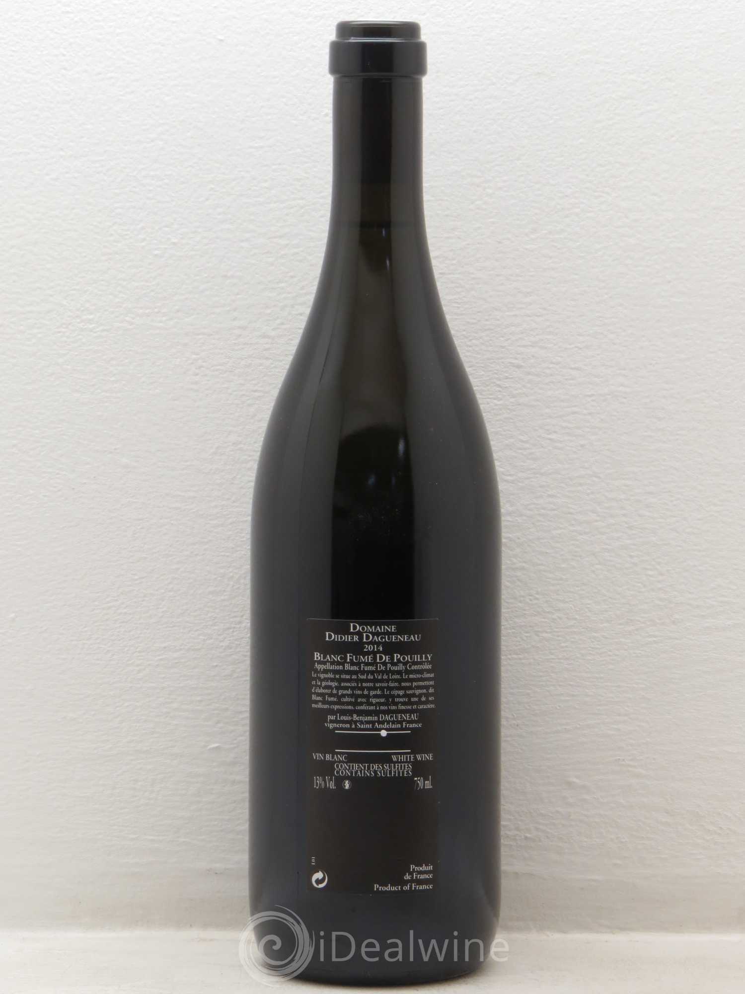 Vin de France (anciennement Pouilly-Fumé) Silex Dagueneau (Domaine Didier - Louis-Benjamin) 2014 - Lot de 1 bouteille - 1