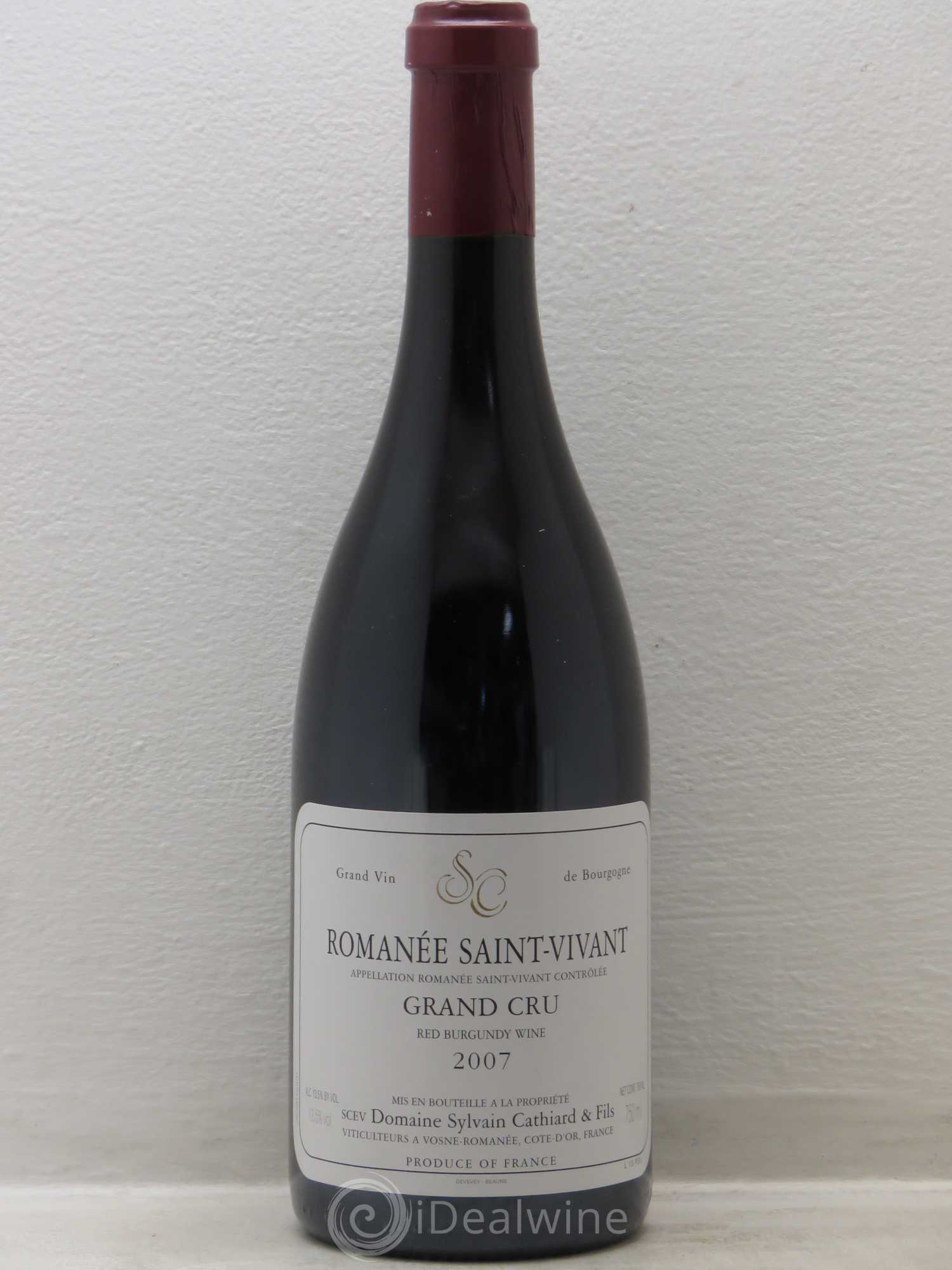 Romanée-Saint-Vivant Grand Cru Sylvain Cathiard & Fils 2007 - Lot de 1 bouteille - 0