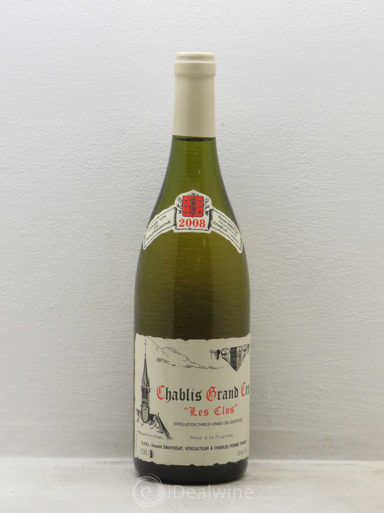Chablis Grand Cru Les Clos Vincent Dauvissat (Domaine) 2008 - Lot de 1 bouteille - 0