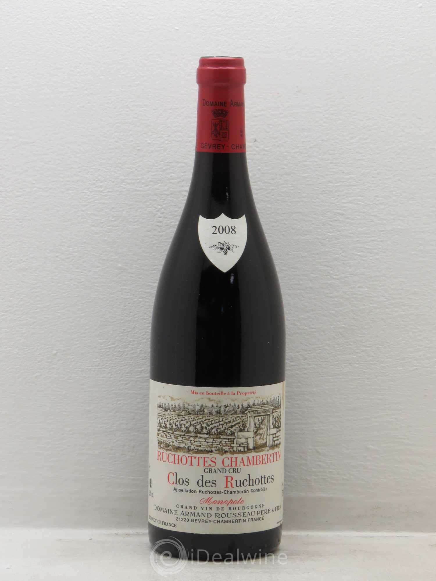 Ruchottes-Chambertin Grand Cru Clos des Ruchottes Armand Rousseau (Domaine) 2008 - Posten von 1 Flasche - 0