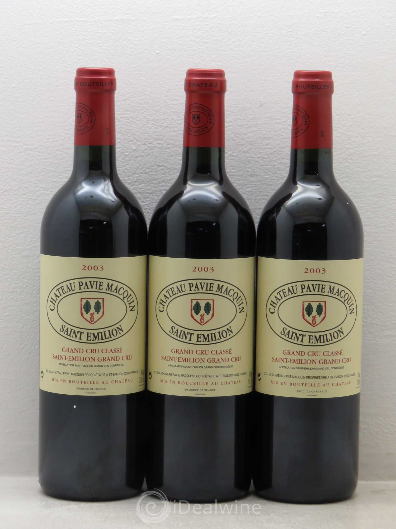 Château Pavie Macquin 1er Grand Cru Classé B 2003 - Lot de 12 bouteilles - 2