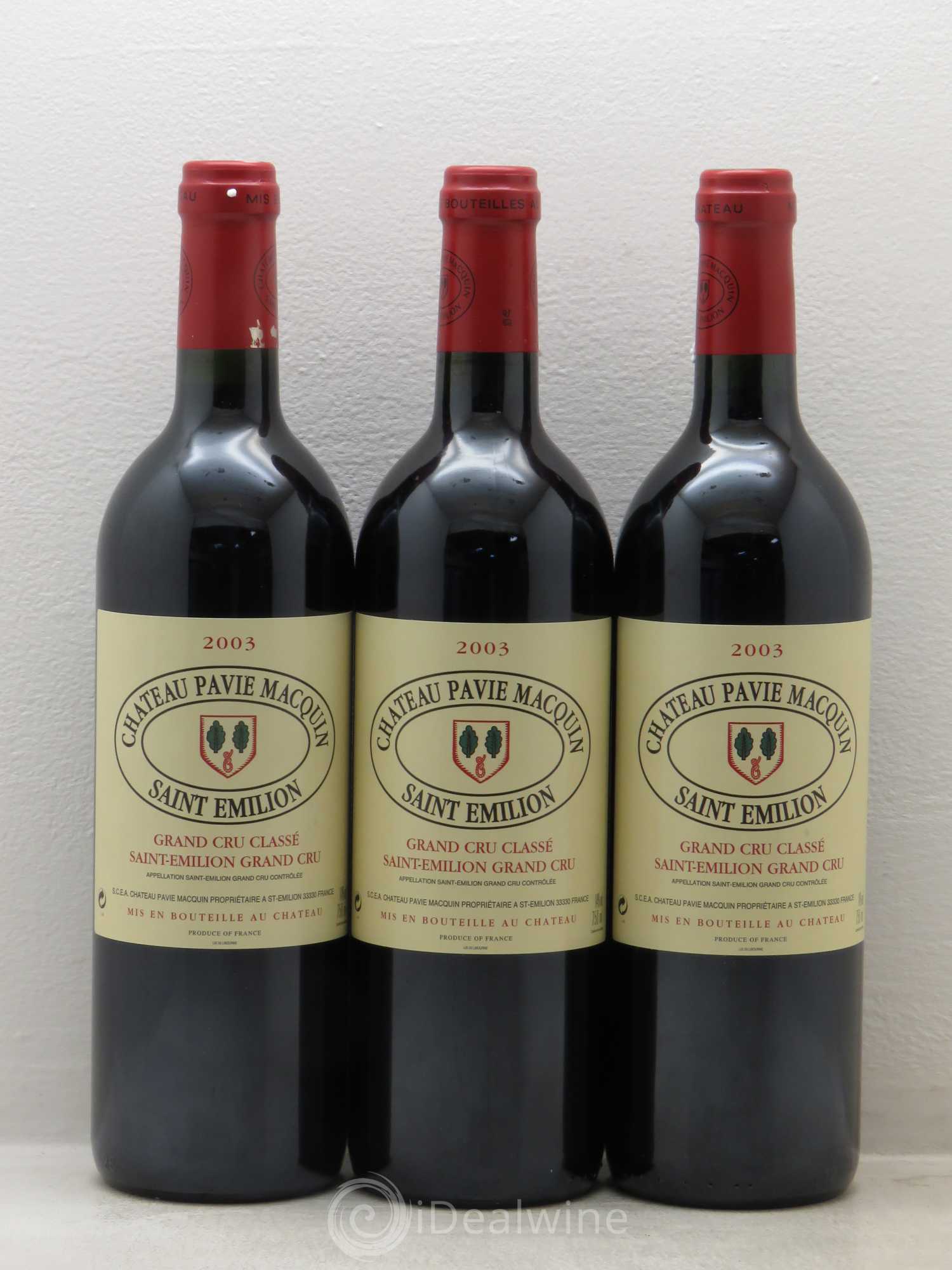 Château Pavie Macquin 1er Grand Cru Classé B 2003 - Lot de 12 bouteilles - 3