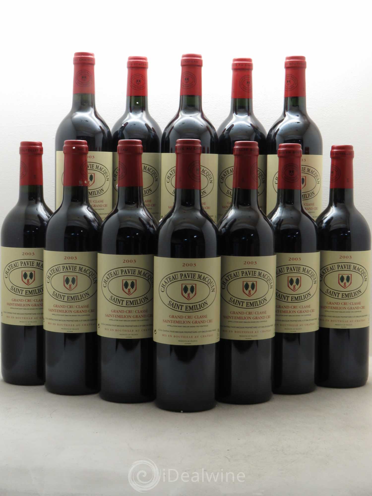 Château Pavie Macquin 1er Grand Cru Classé B 2003 - Lot de 12 bouteilles - 0