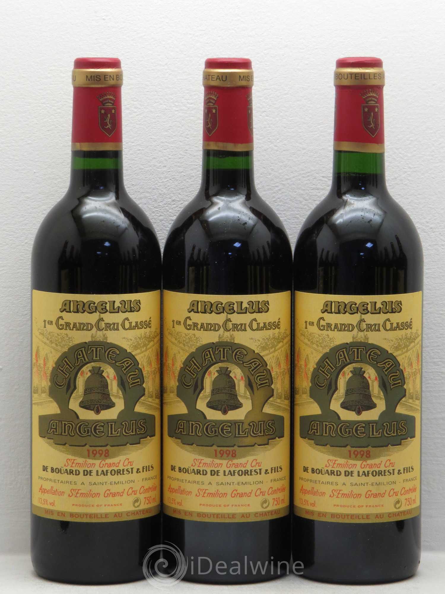 Château Angélus 1er Grand Cru Classé A 1998 - Lot de 12 bouteilles - 1