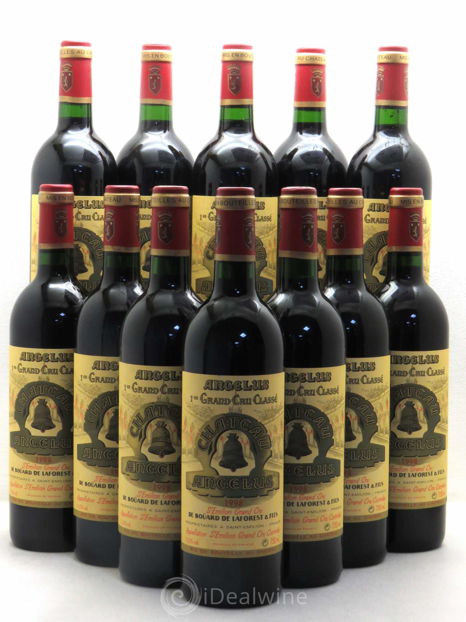 Château Angélus 1er Grand Cru Classé A 1998 - Lot de 12 bouteilles - 0