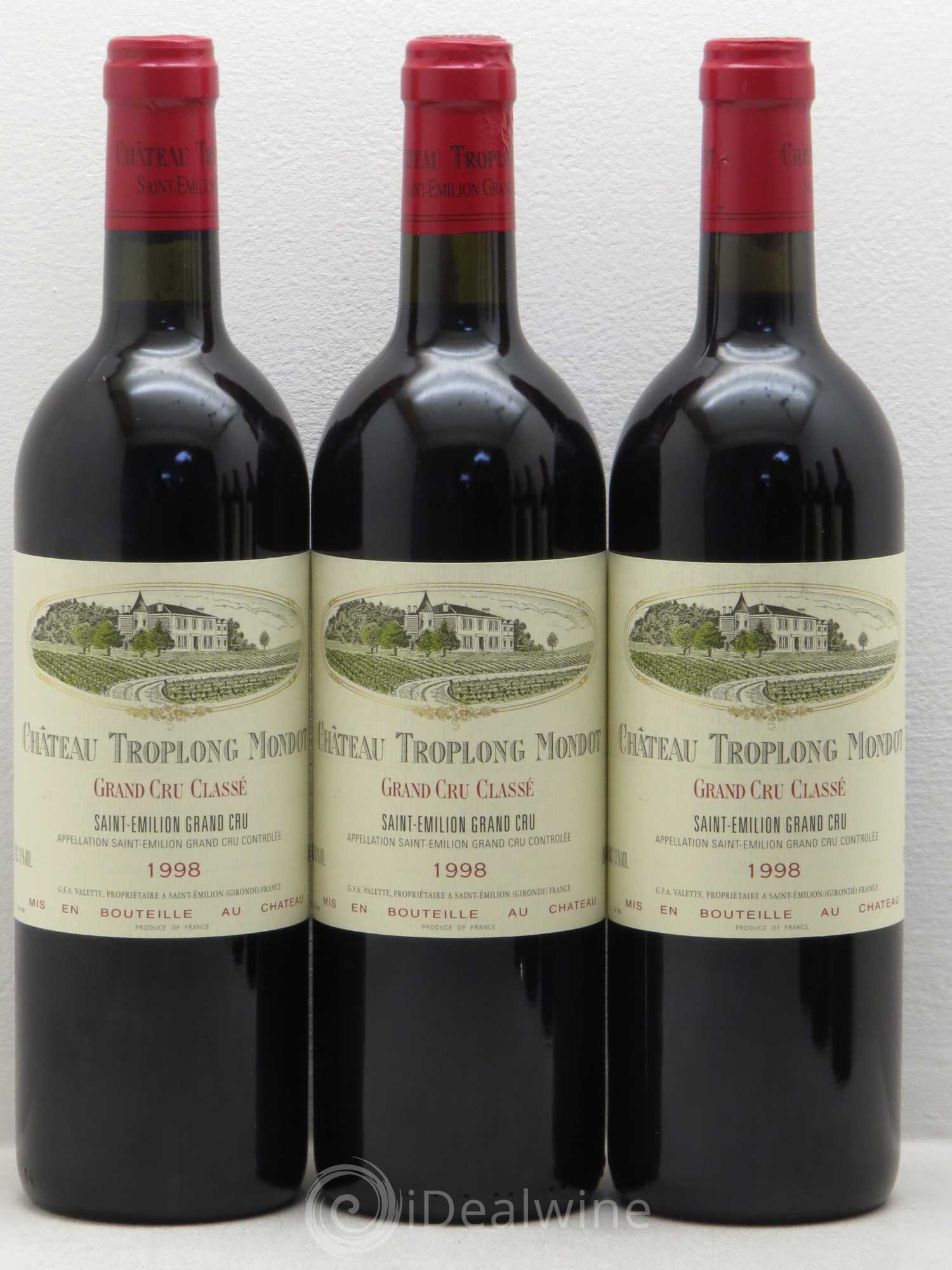 Château Troplong Mondot 1er Grand Cru Classé B 1998 - Lot de 12 bouteilles - 3