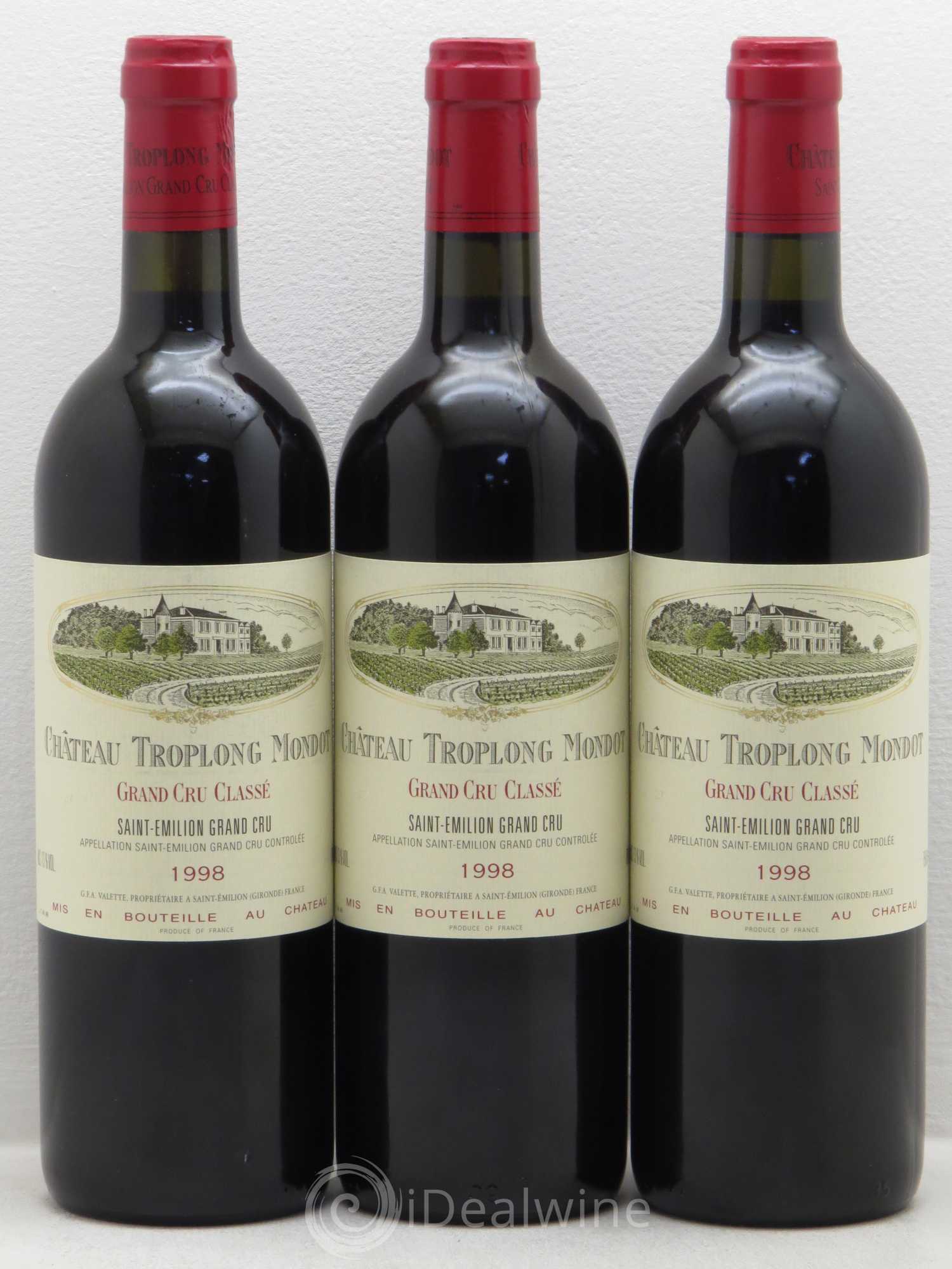 Château Troplong Mondot 1er Grand Cru Classé B 1998 - Lot de 12 bouteilles - 4