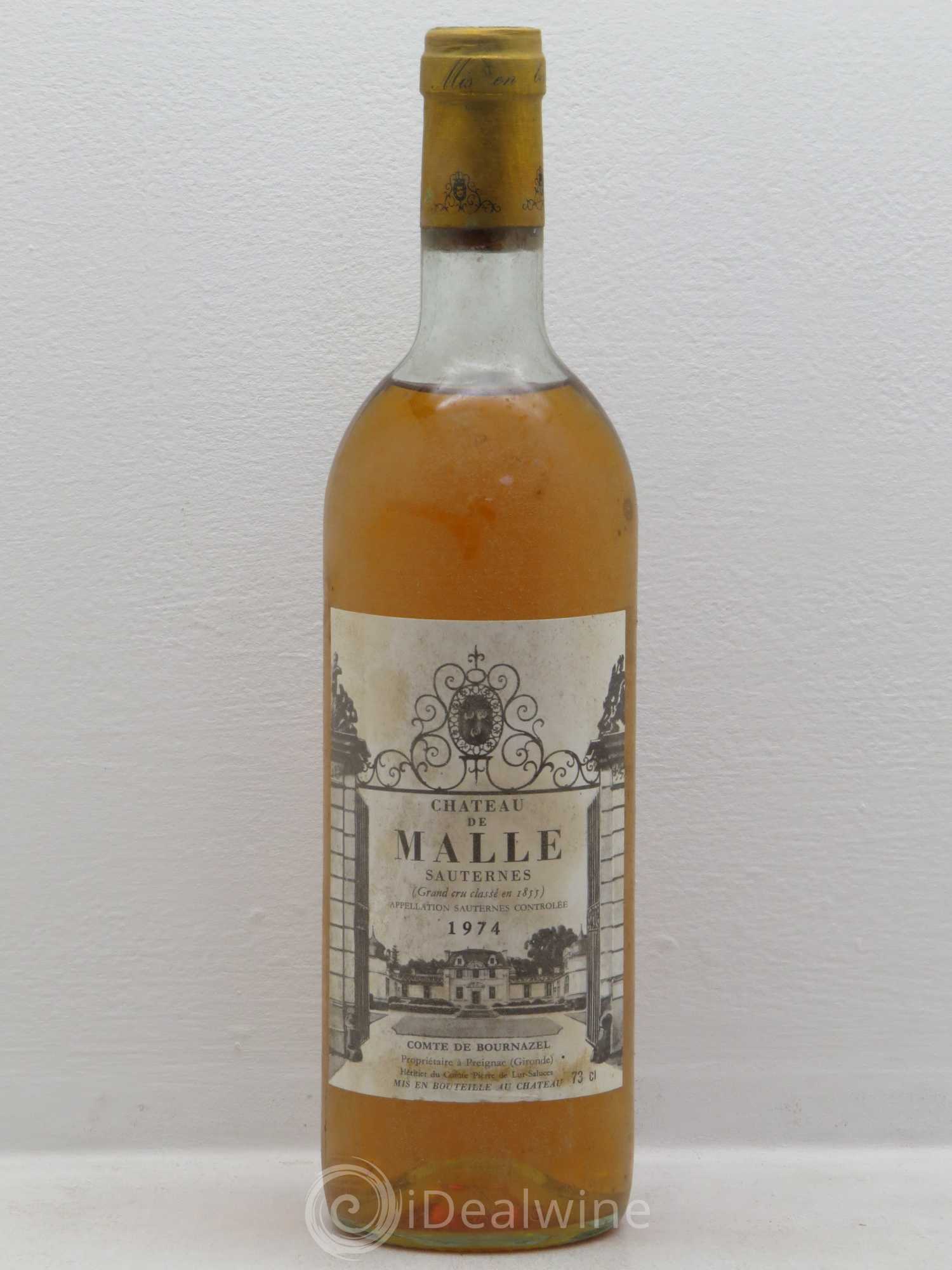Château de Malle 2ème Grand Cru Classé 1974 - Lotto di 1 bottiglia - 0
