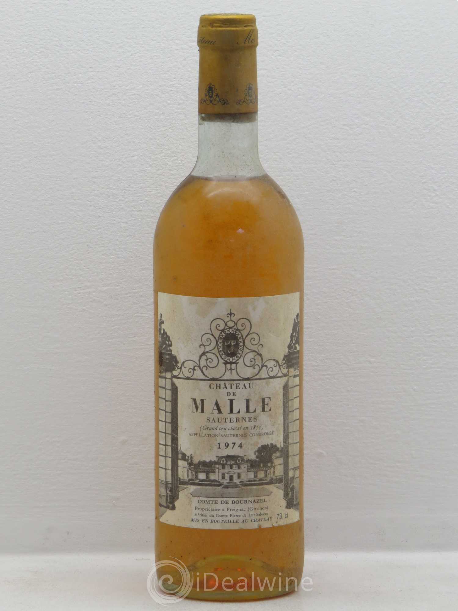 Château de Malle 2ème Grand Cru Classé 1974 - Lotto di 1 bottiglia - 0