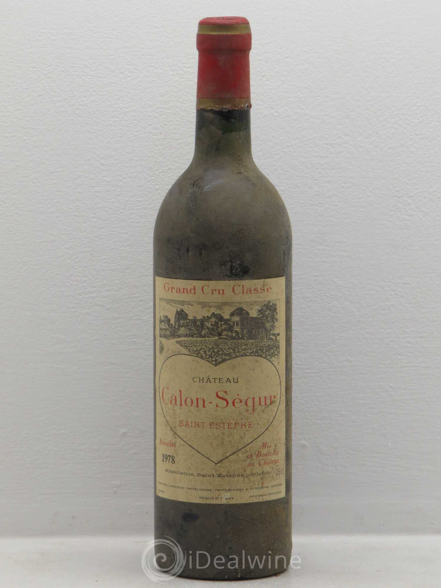 Château Calon Ségur 3ème Grand Cru Classé 1978 - Lot de 1 bouteille - 0