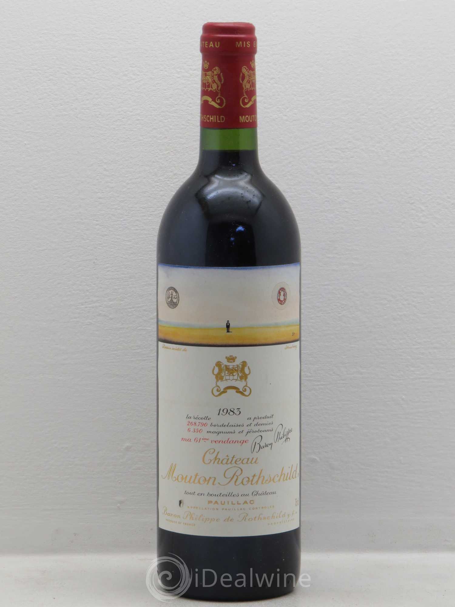 Château Mouton Rothschild 1er Grand Cru Classé 1983 - Lot de 1 bouteille - 0