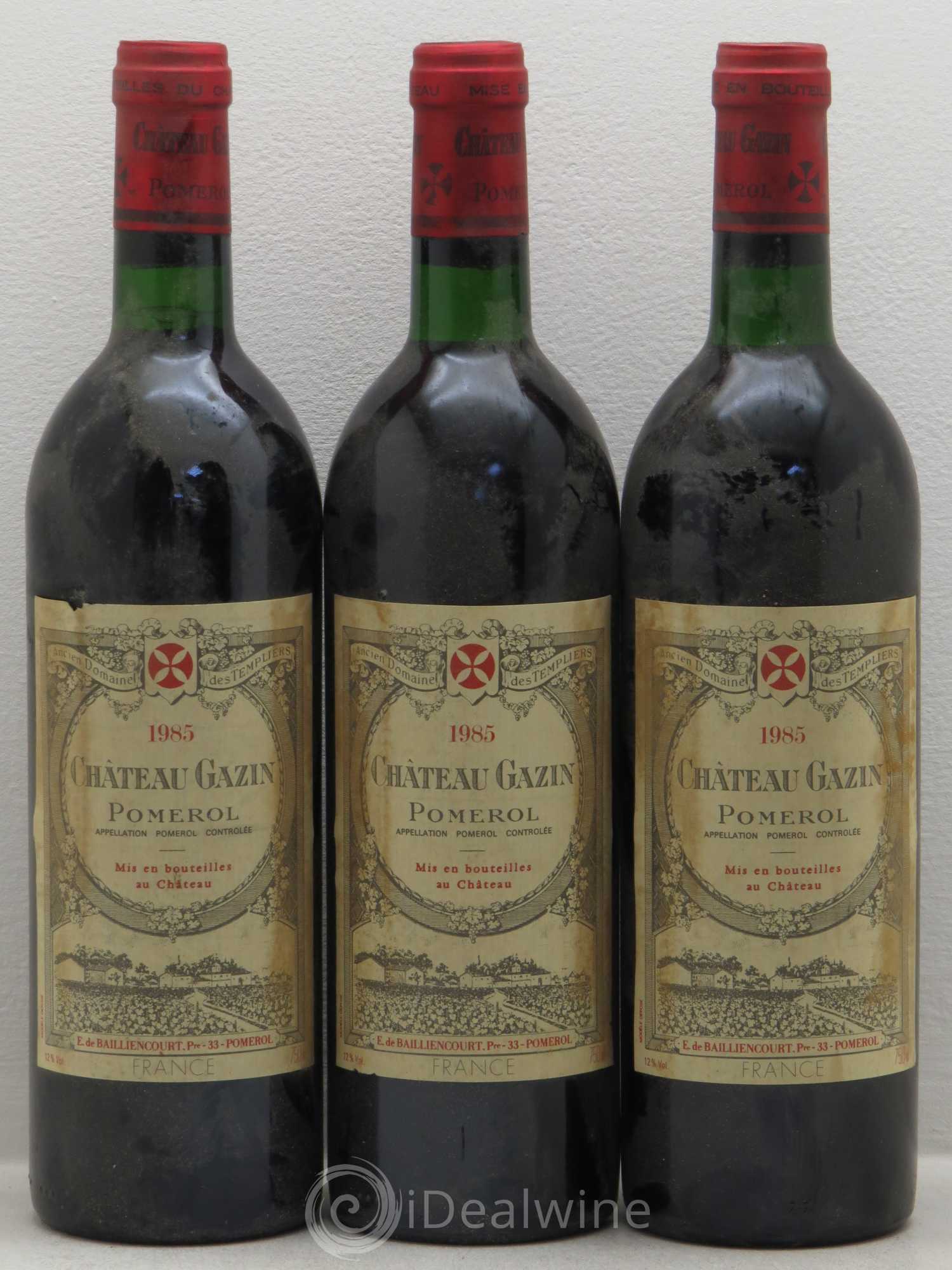 Château Gazin 1985 - Lot de 3 bouteilles - 0