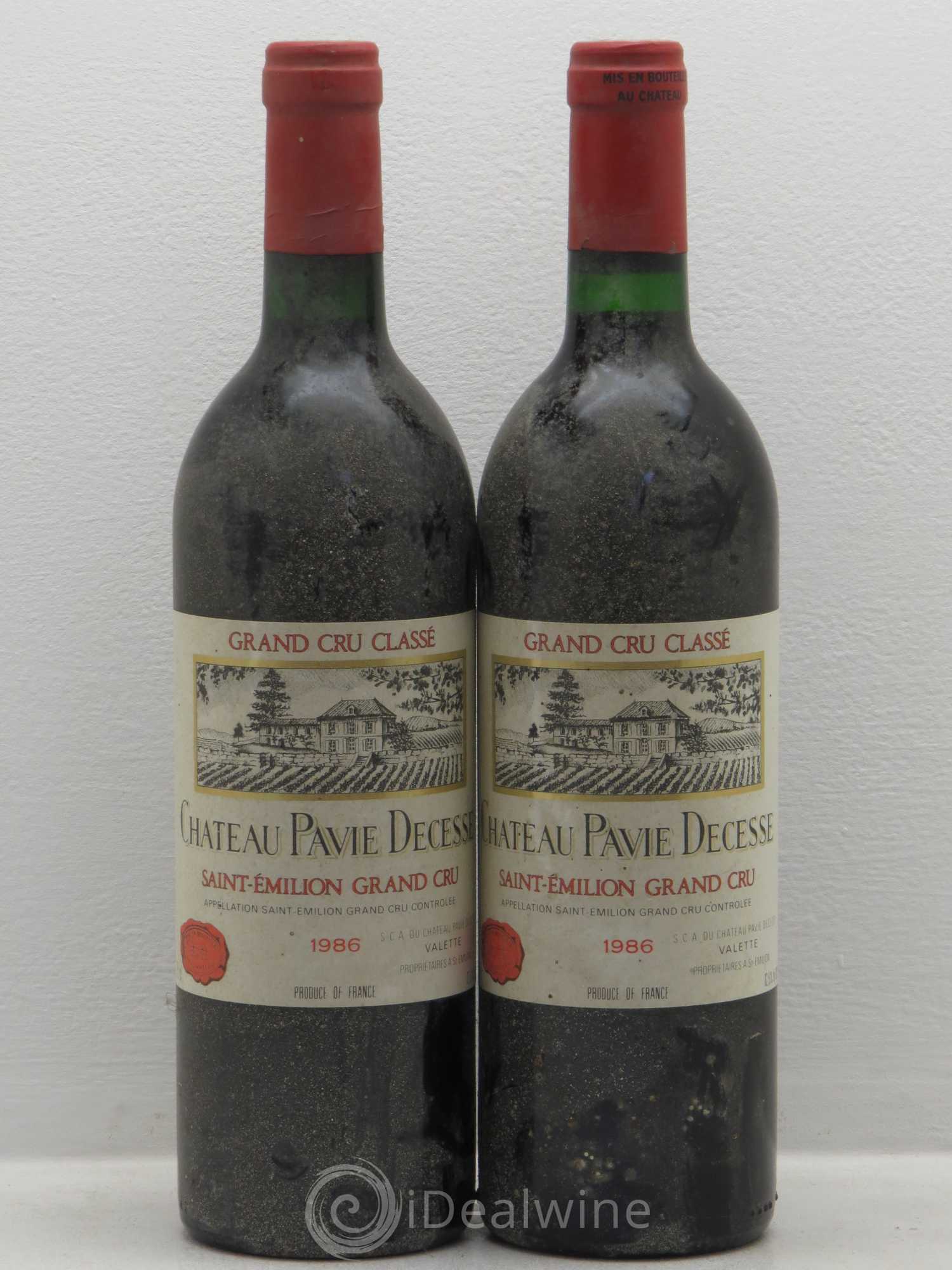 Château Pavie Decesse Grand Cru Classé 1986 - Lot de 2 bouteilles - 0