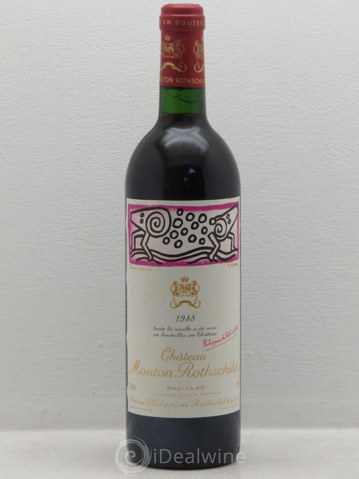 Château Mouton Rothschild 1er Grand Cru Classé 1988 - Lot de 1 bouteille - 0