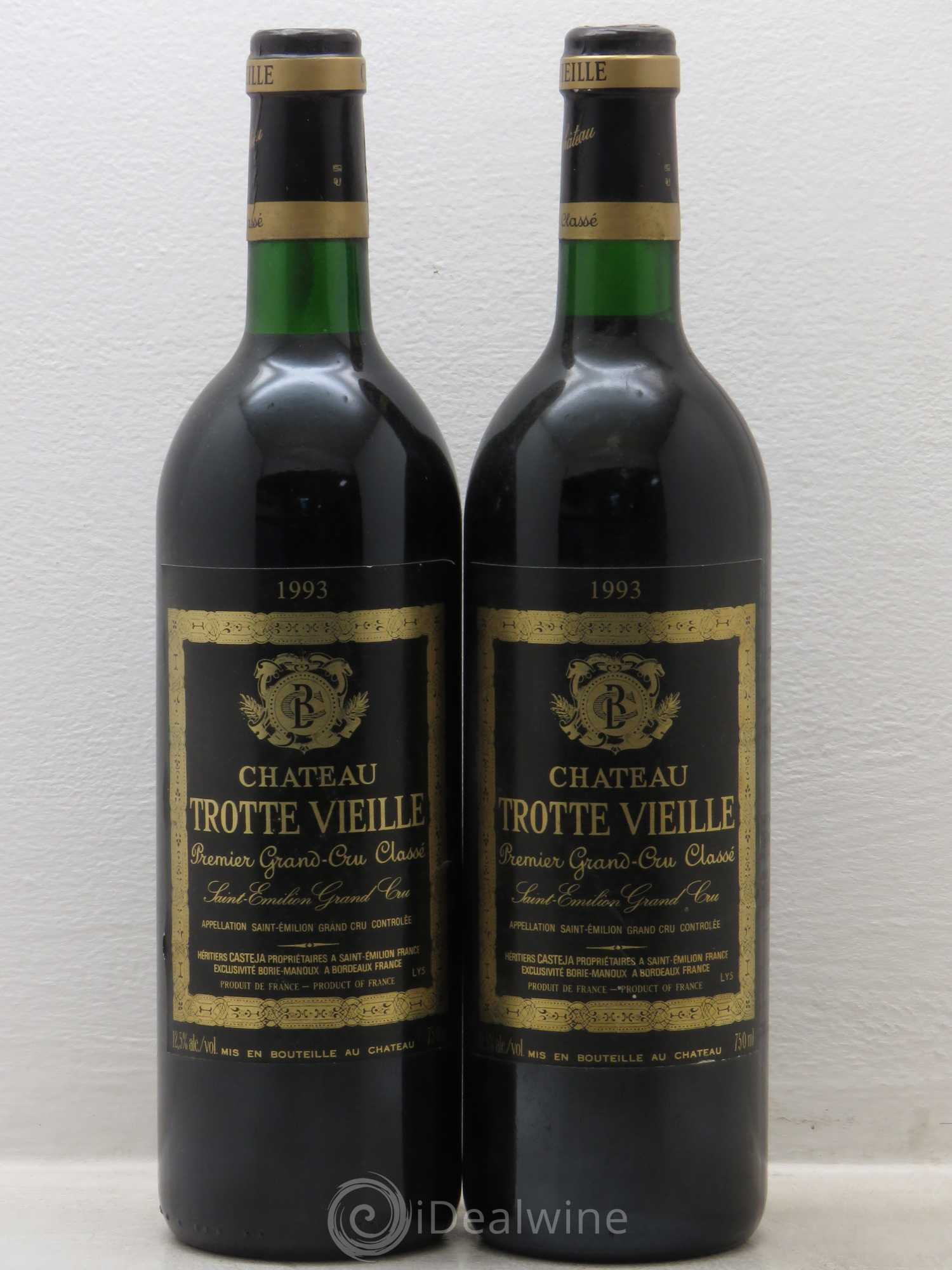 Château Trotte Vieille 1er Grand Cru Classé B 1993 - Lot de 2 bouteilles - 0