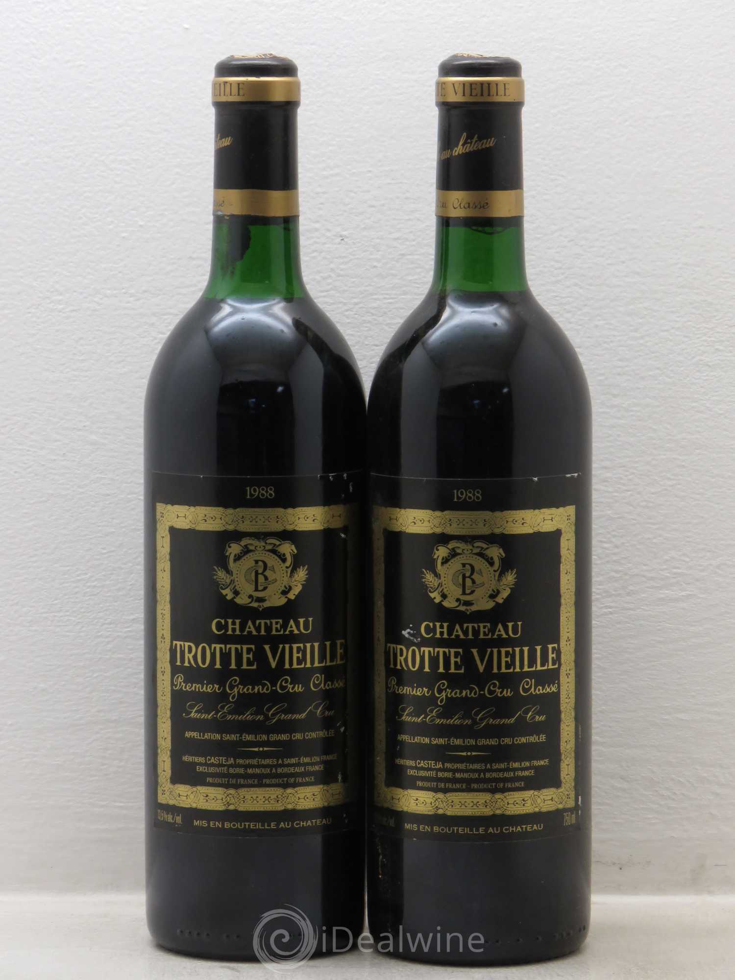 Château Trotte Vieille 1er Grand Cru Classé B 1988 - Lot de 2 bouteilles - 0