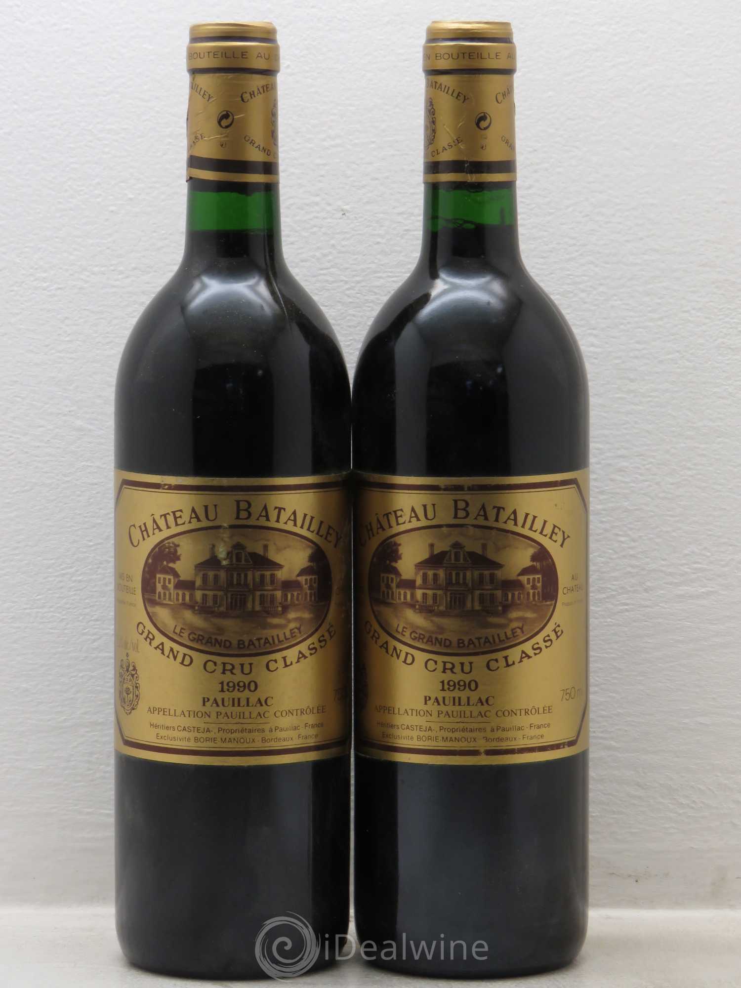 Château Batailley 5ème Grand Cru Classé 1990 - Lot de 2 bouteilles - 0