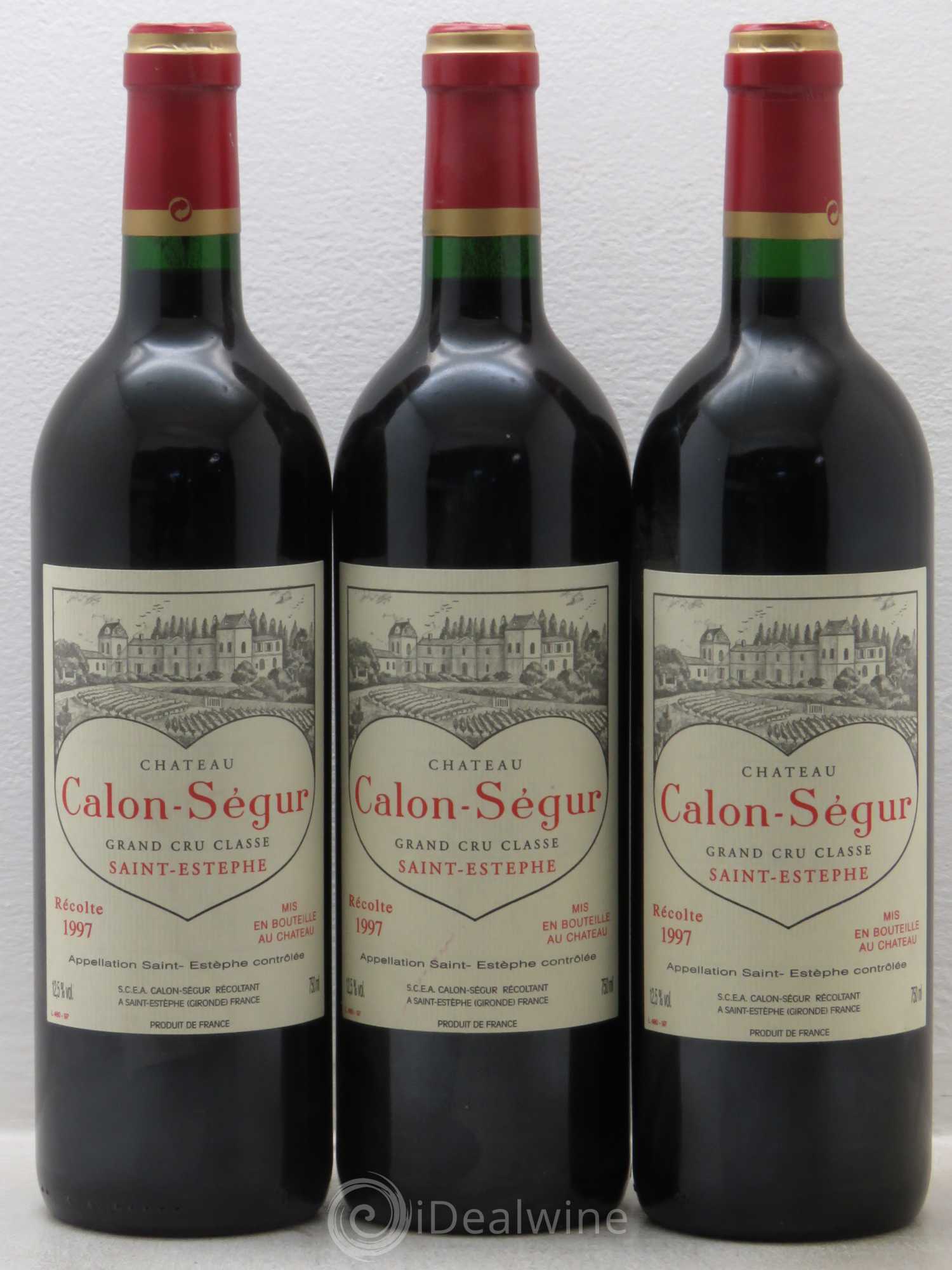 Château Calon Ségur 3ème Grand Cru Classé 1997 - Lot de 3 bouteilles - 0