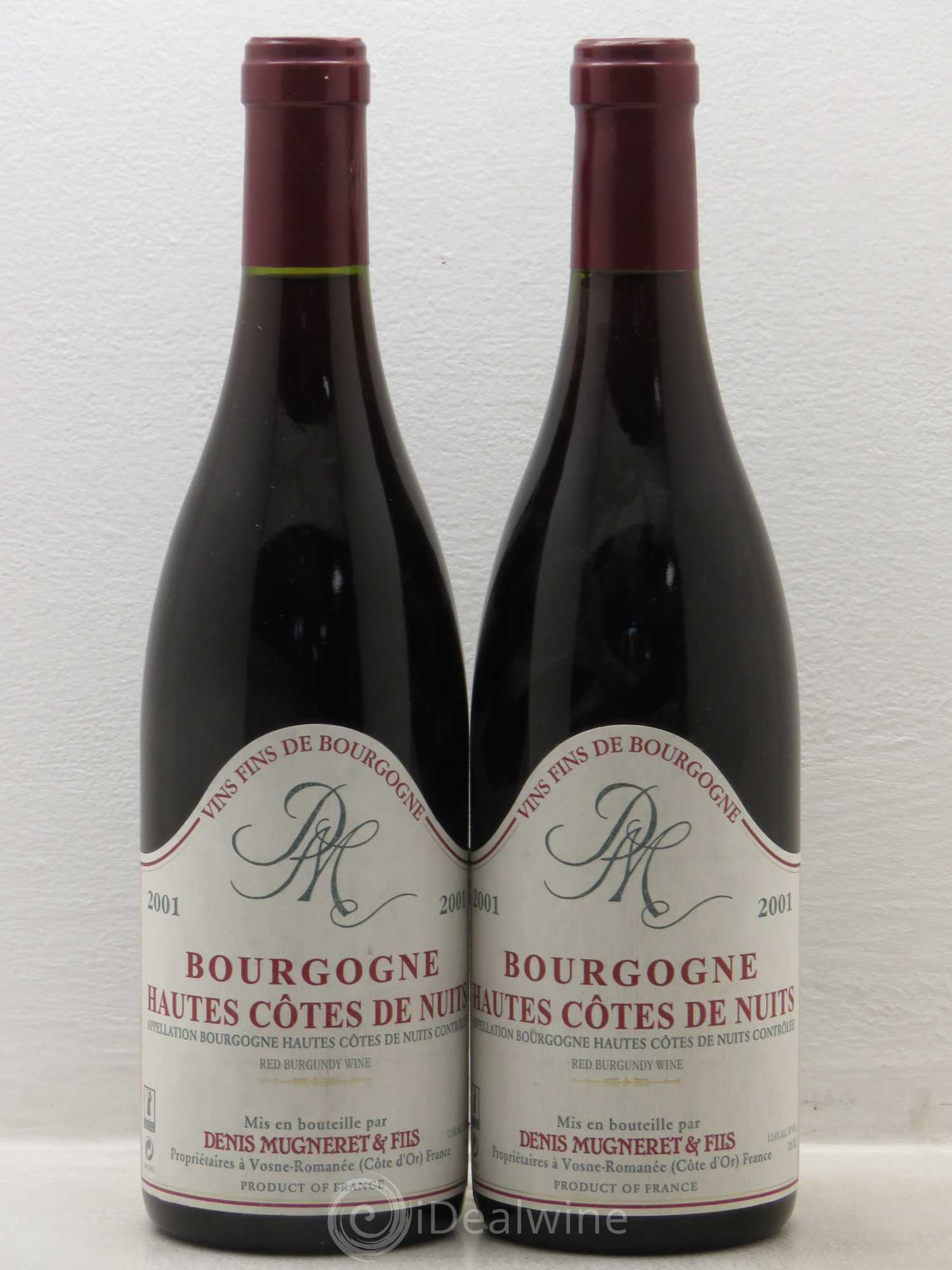 Hautes-Côtes de Nuits Domaine Denis Mugneret 2001 - Lot de 2 bouteilles - 0