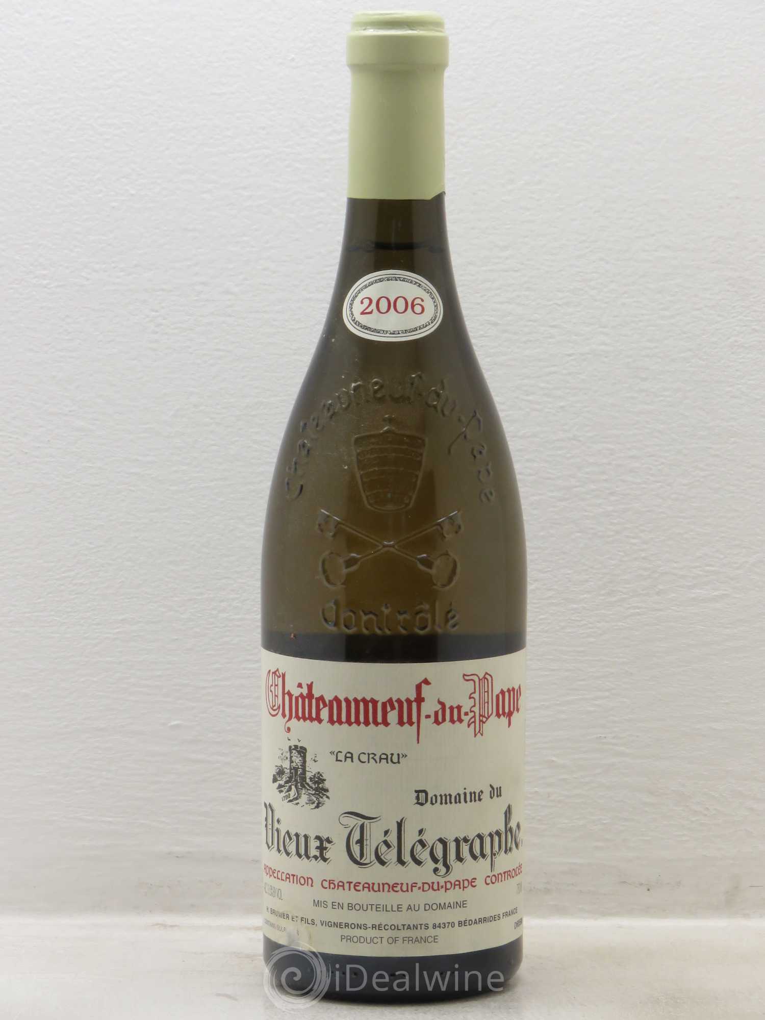 Châteauneuf-du-Pape Vieux Télégraphe (Domaine du) Vignobles Brunier 2006 - Lot de 1 bouteille - 0