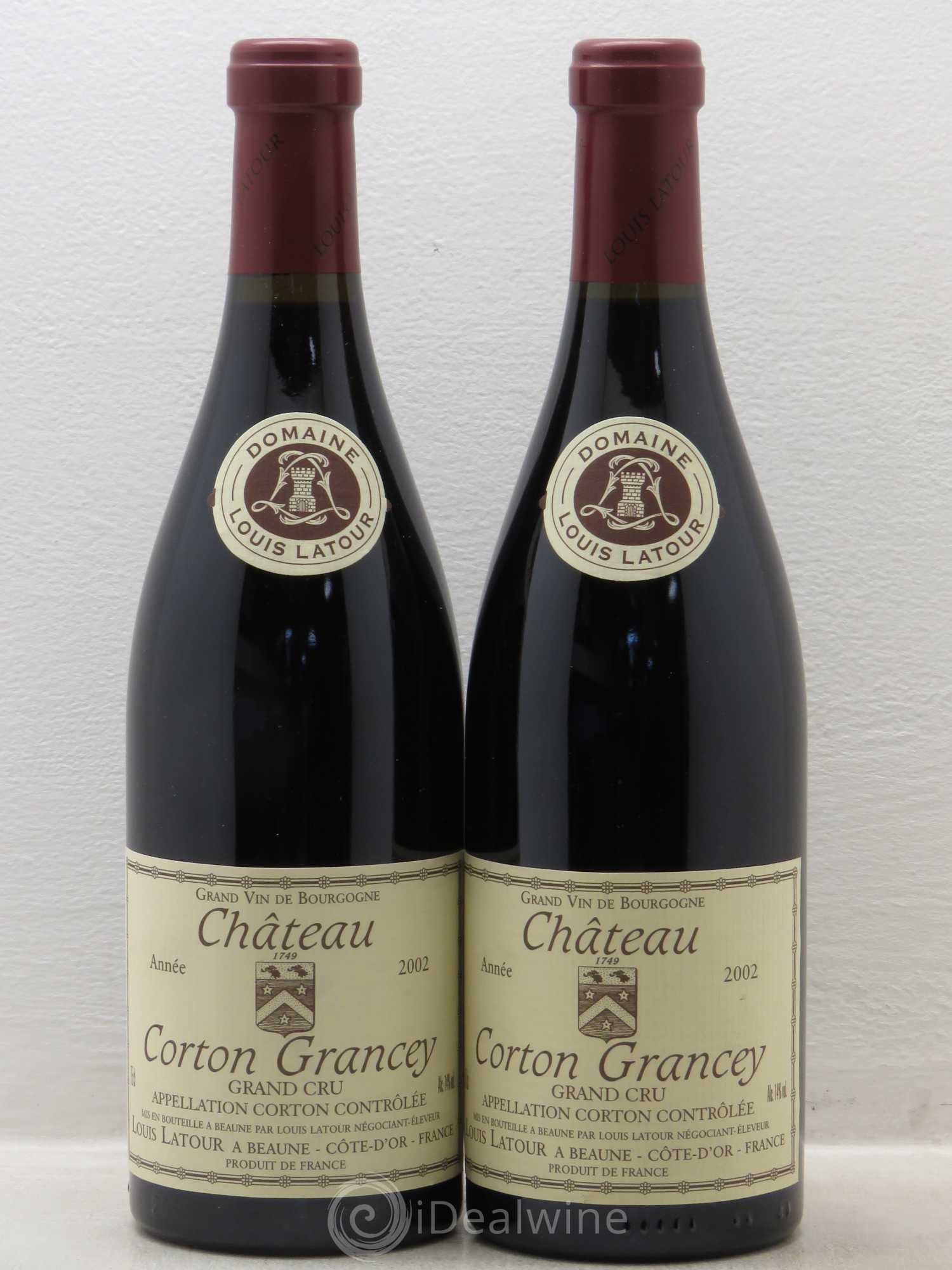 Corton Grand Cru Château Corton Grancey Louis Latour 2002 - Lot de 2 bouteilles - 0