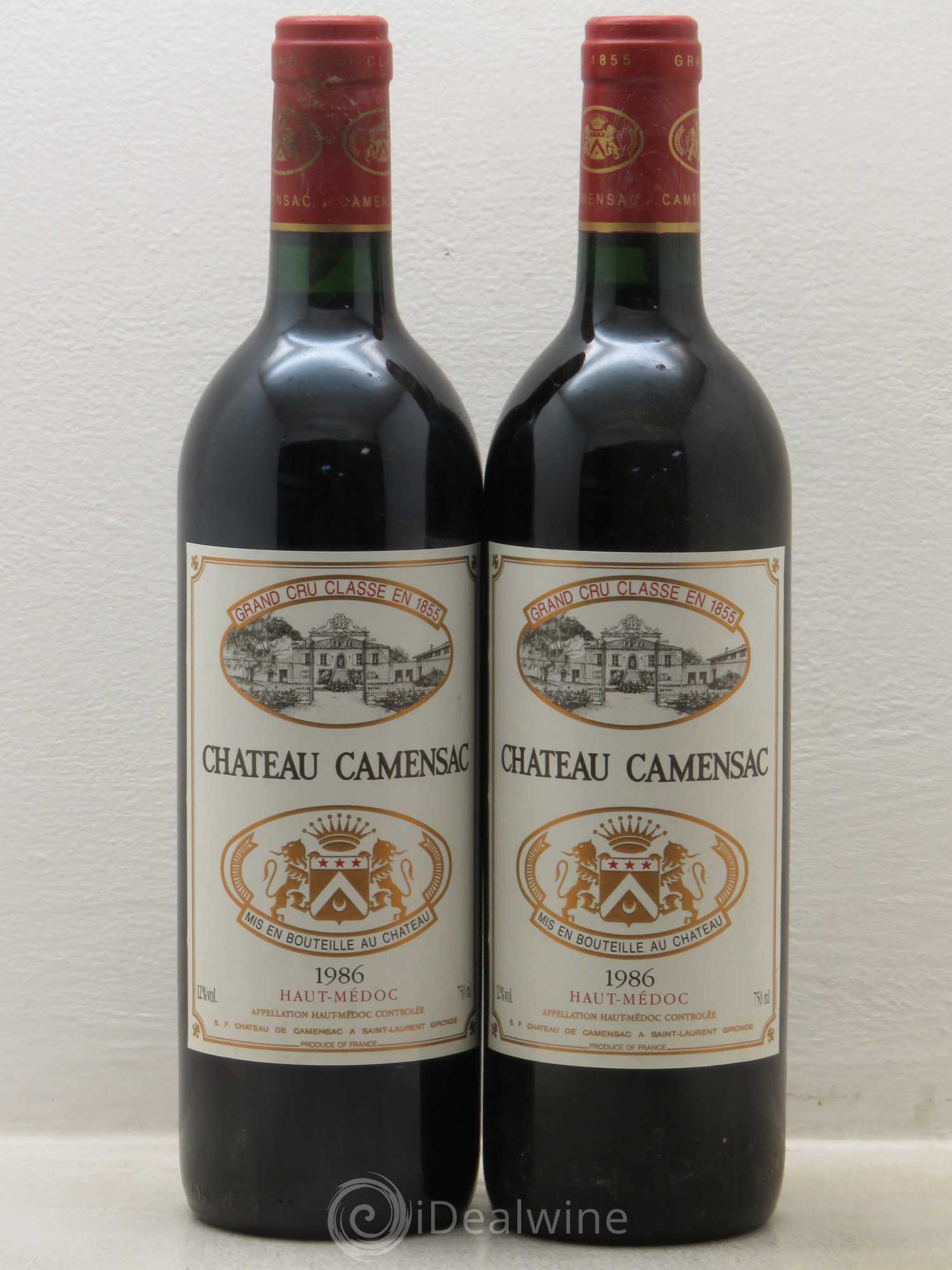 Château Camensac 5ème Grand Cru Classé 1986 - Lot de 2 bouteilles - 0