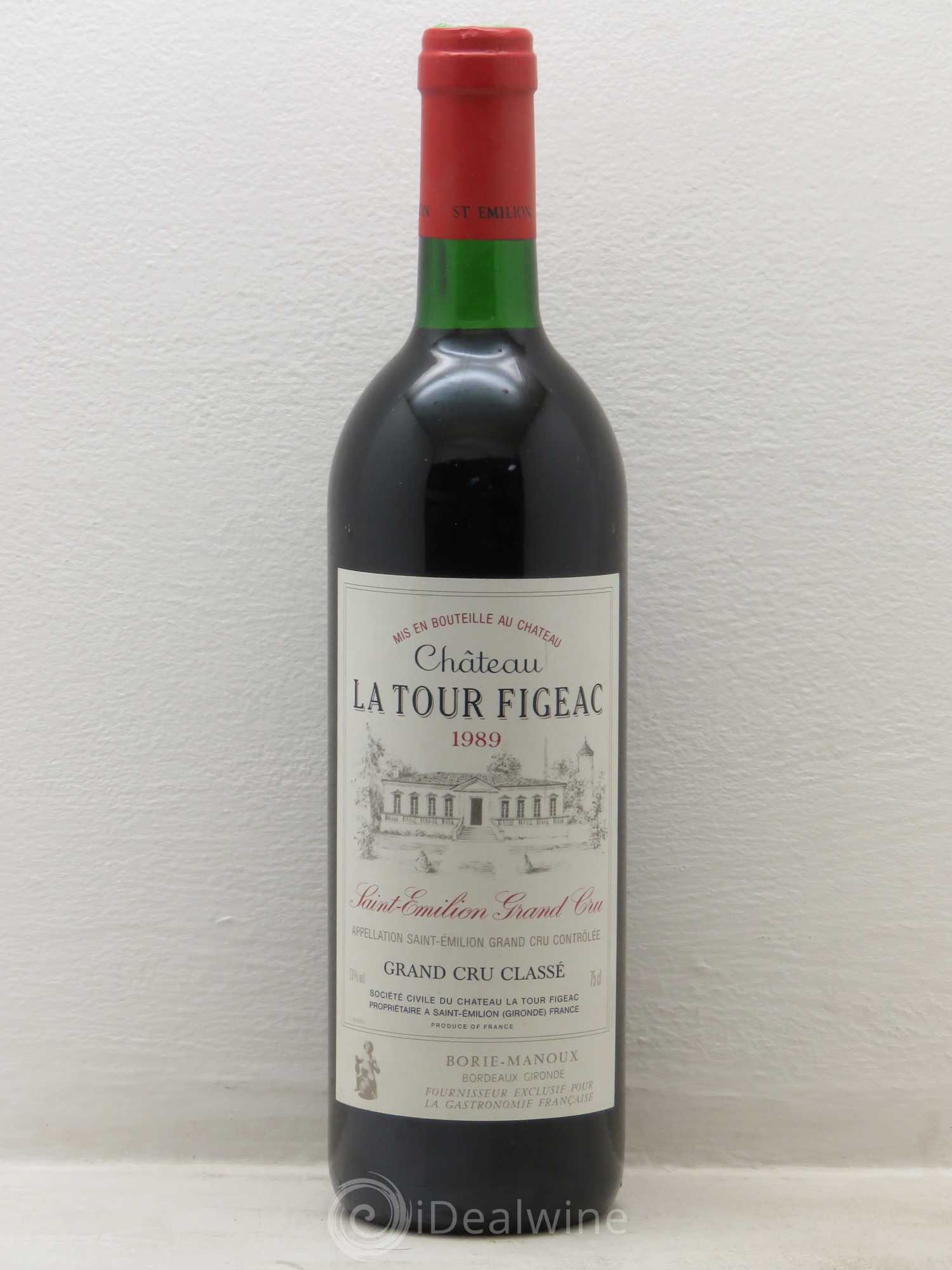 Château la Tour Figeac Grand Cru Classé 1989 - Lot de 1 bouteille - 0