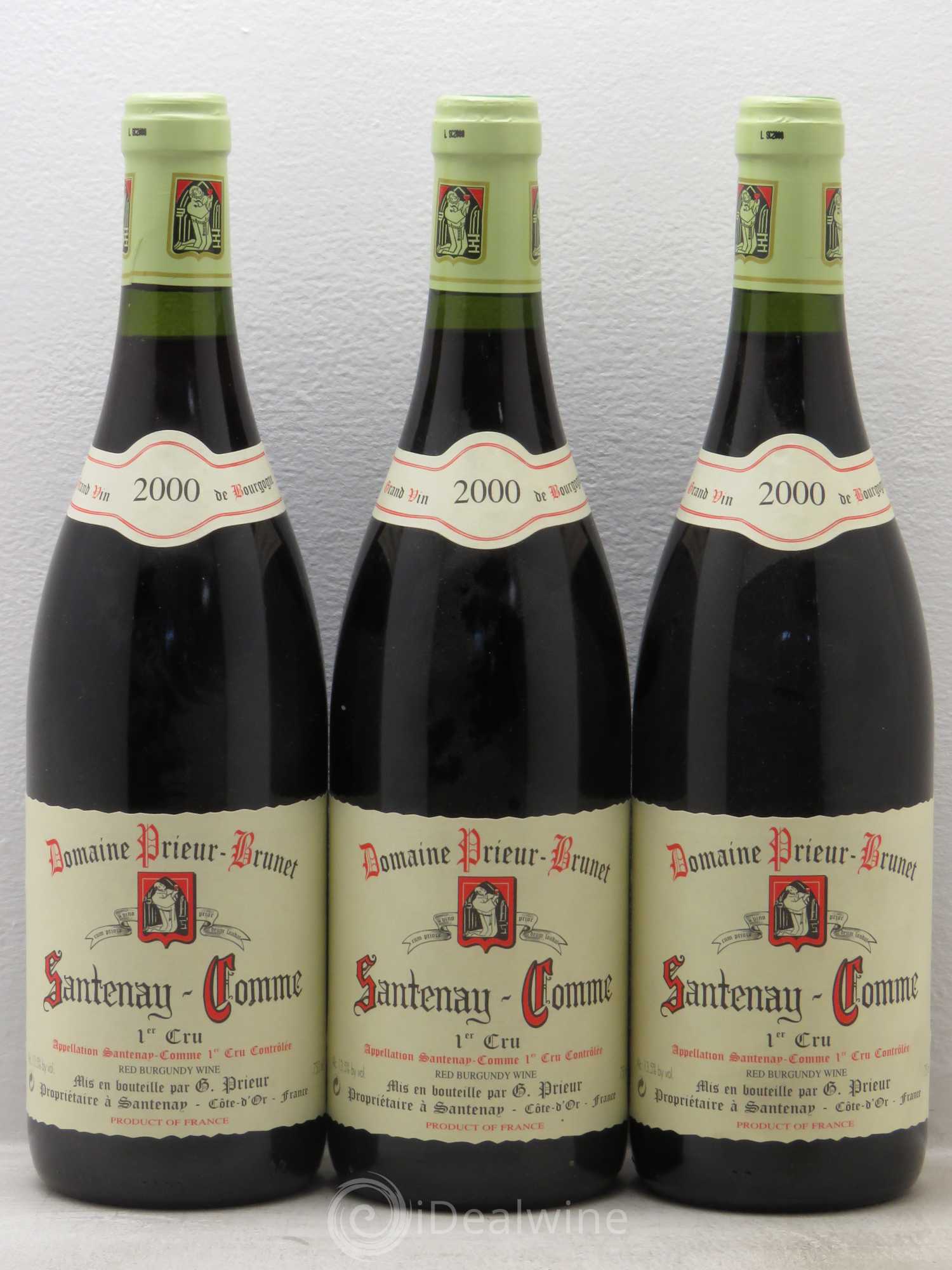 Santenay 1er Cru Comme Domaine Prieur-Brunet 2000 - Lot de 3 bouteilles - 0