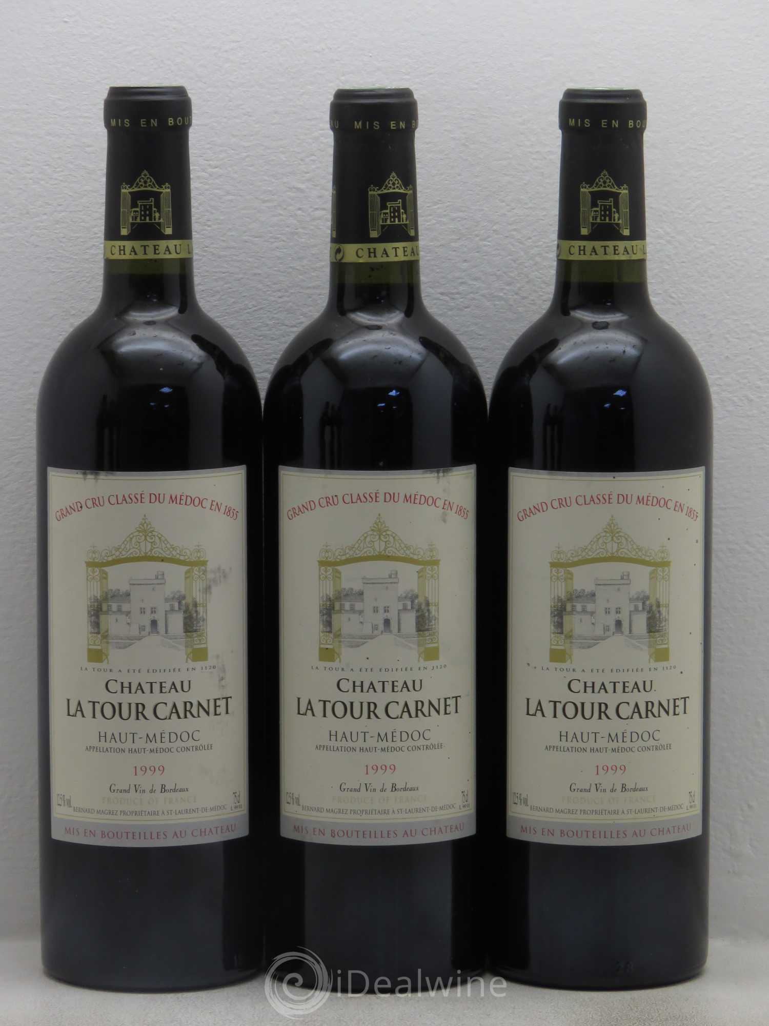 Château la Tour Carnet 4ème Grand Cru Classé 1999 - Lot de 6 bouteilles - 1