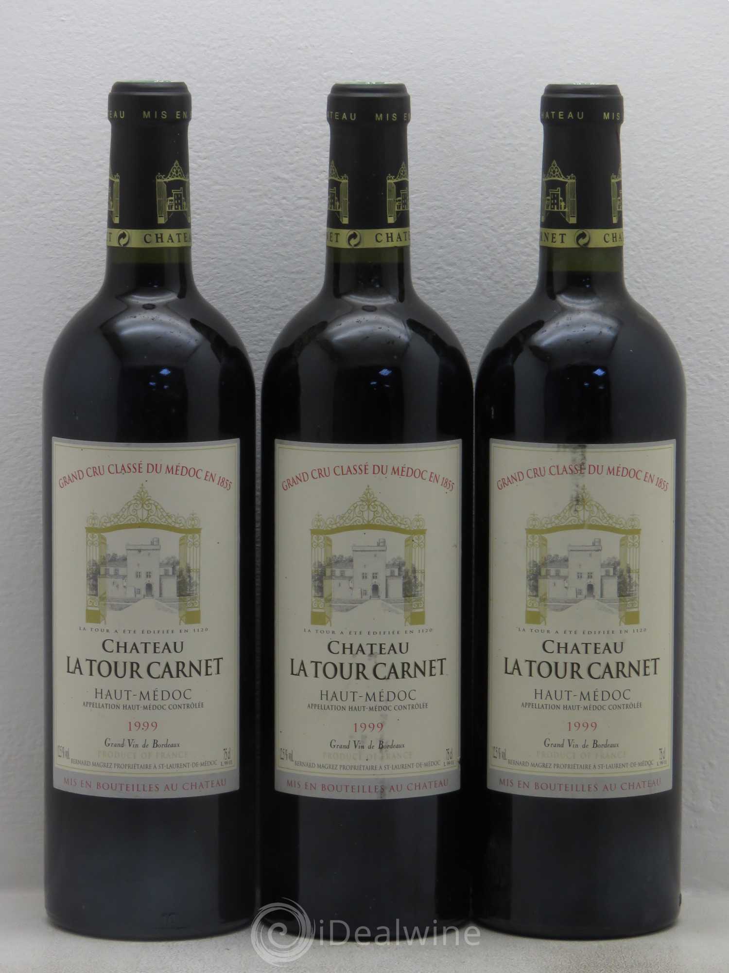 Château la Tour Carnet 4ème Grand Cru Classé 1999 - Lot de 6 bouteilles - 2