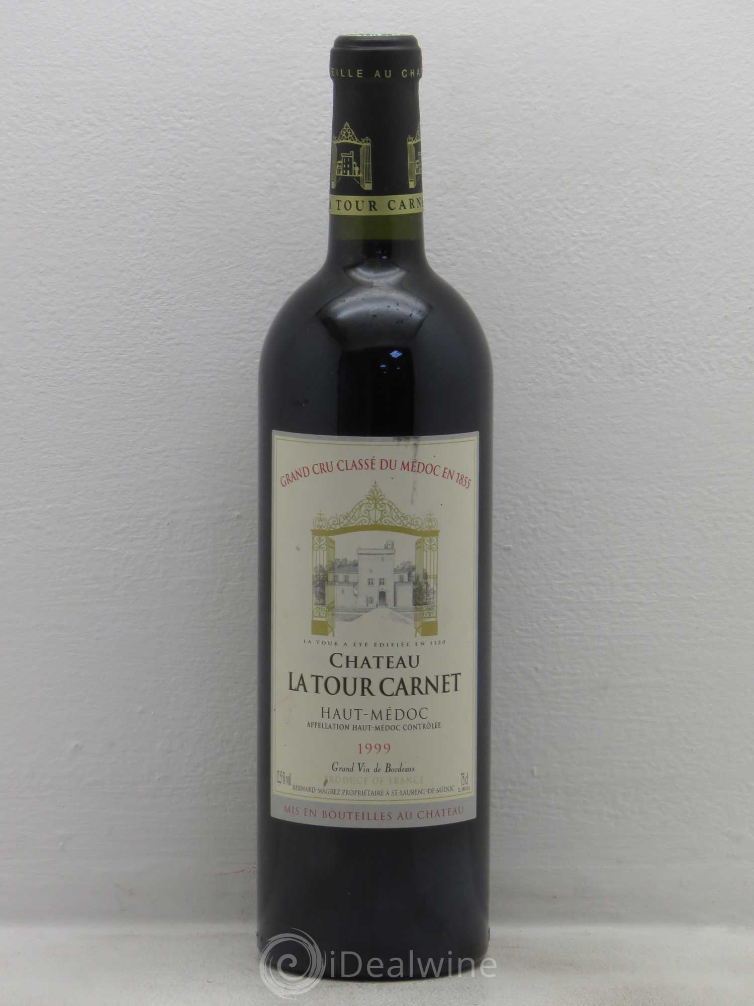 Château la Tour Carnet 4ème Grand Cru Classé 1999 - Lot de 1 bouteille - 0