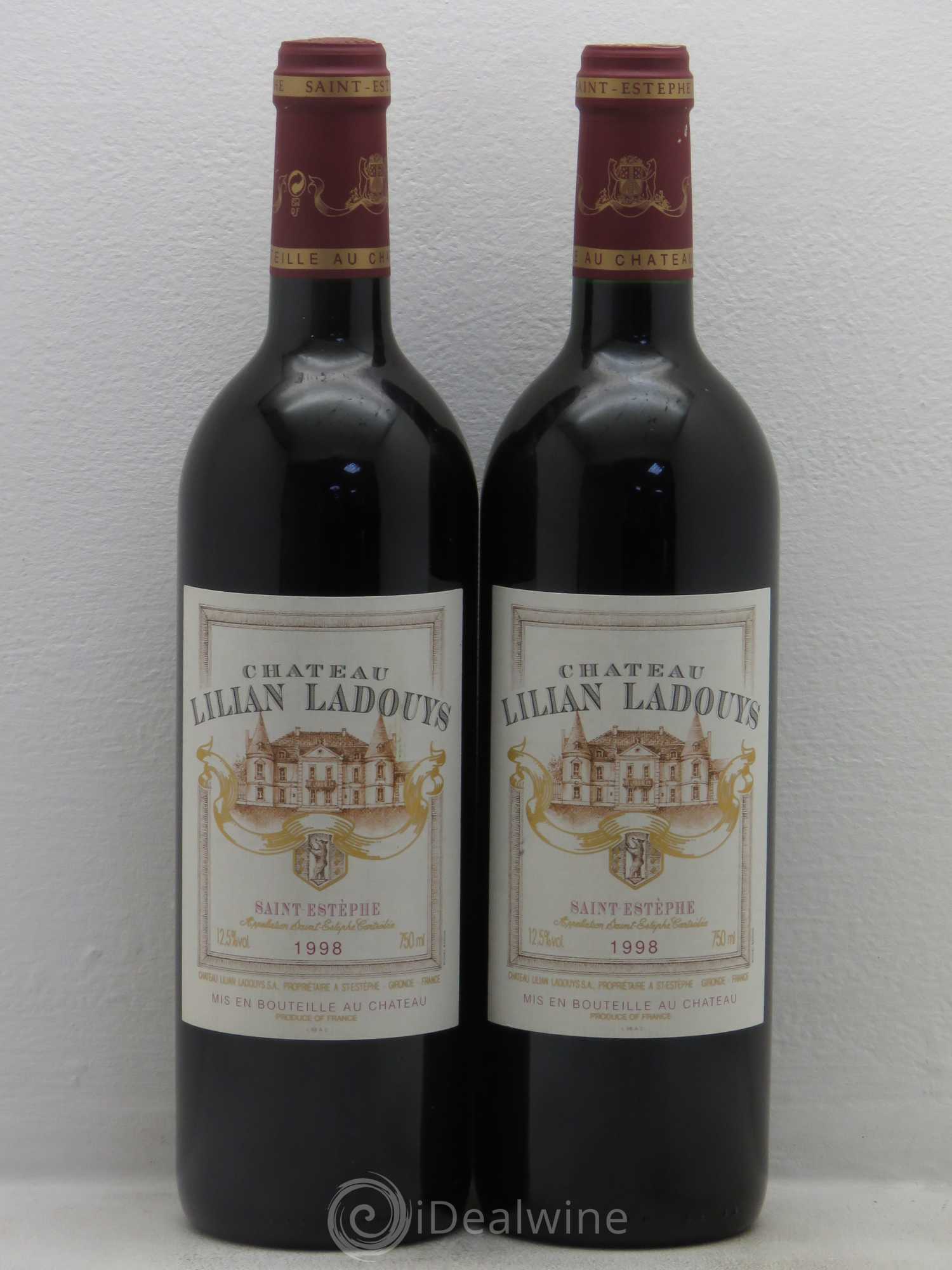 Château Lilian Ladouys Cru Bourgeois 1998 - Lot de 2 bouteilles - 0